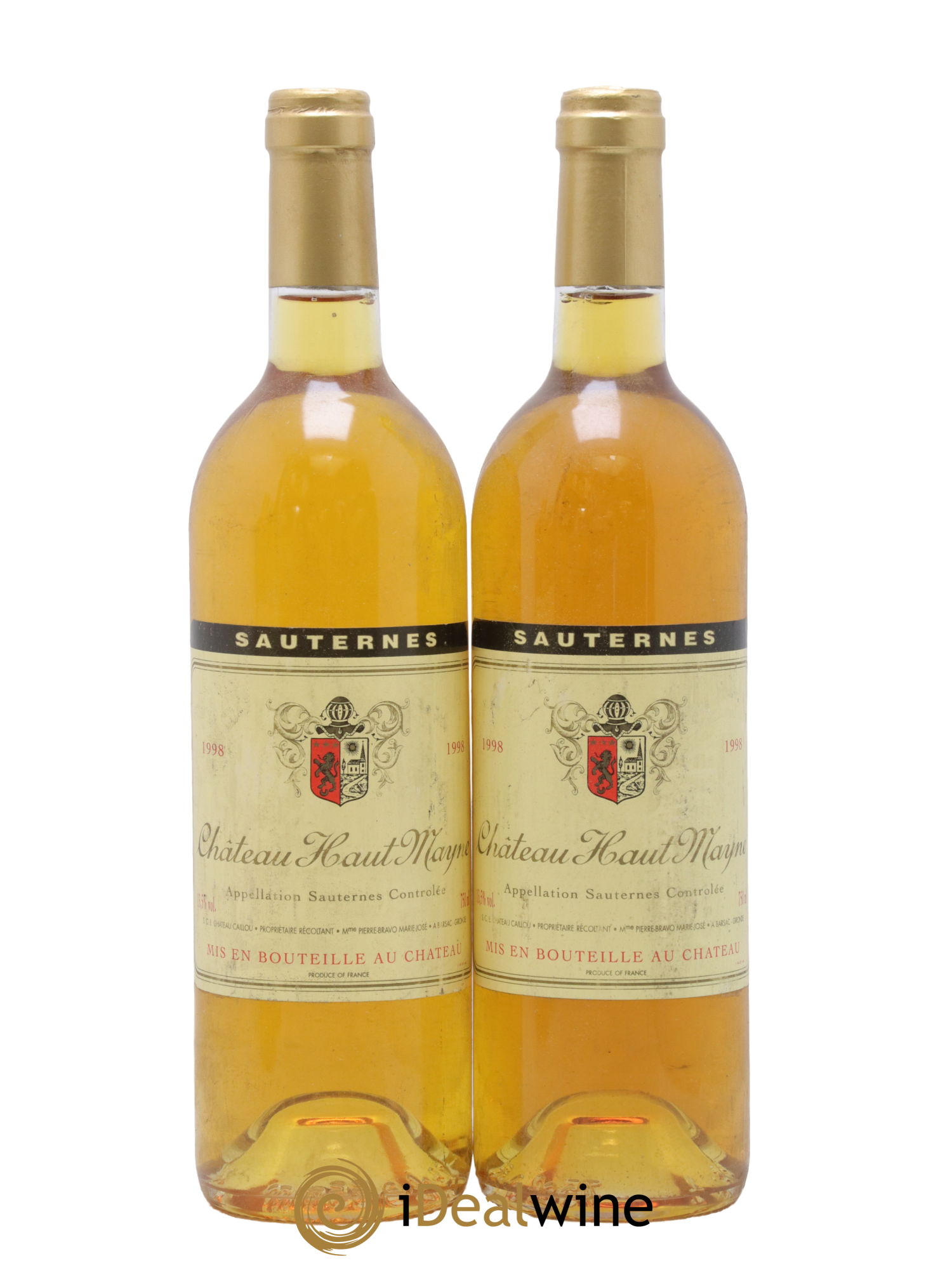 Sauternes Château Haut Mayne 1998 - Posten von 2 Flaschen - 0