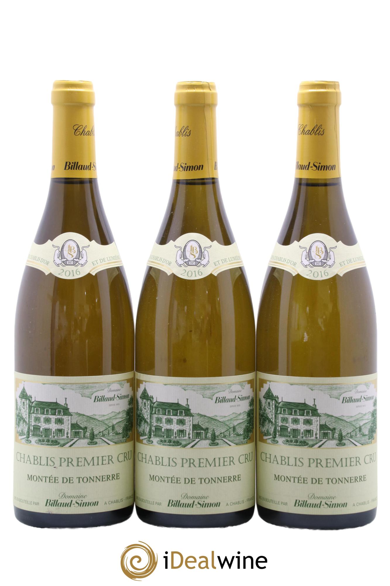 Chablis 1er Cru Montée de Tonnerre Billaud-Simon (Domaine) 2016 - Lot de 3 bouteilles - 0