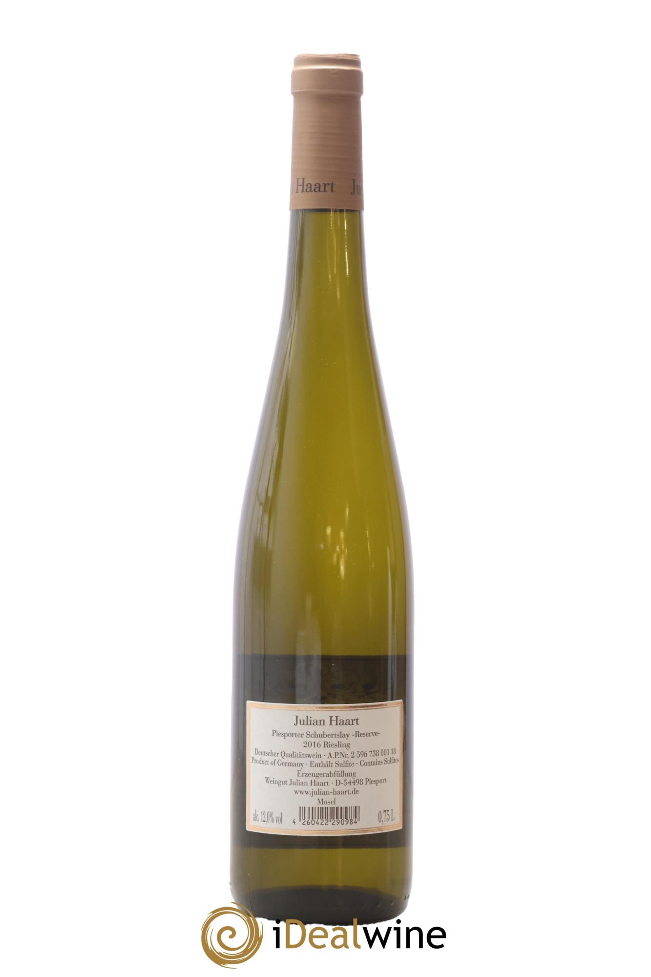 Allemagne Riesling Schubertslay Reserve Julian Haart 2016 - Posten von 1 Flasche - 1