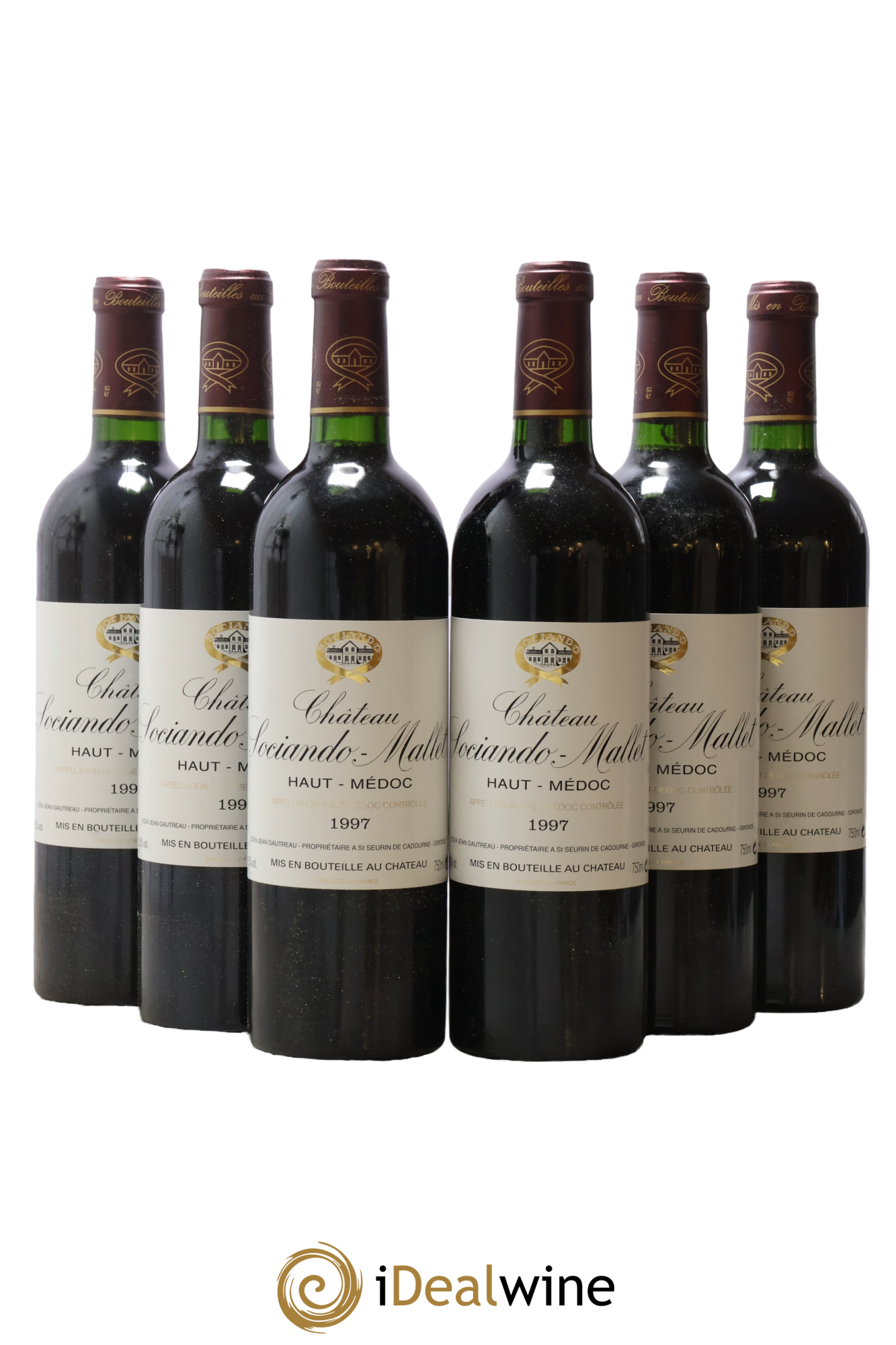 Château Sociando Mallet 1997 - Lot de 6 bouteilles - 0