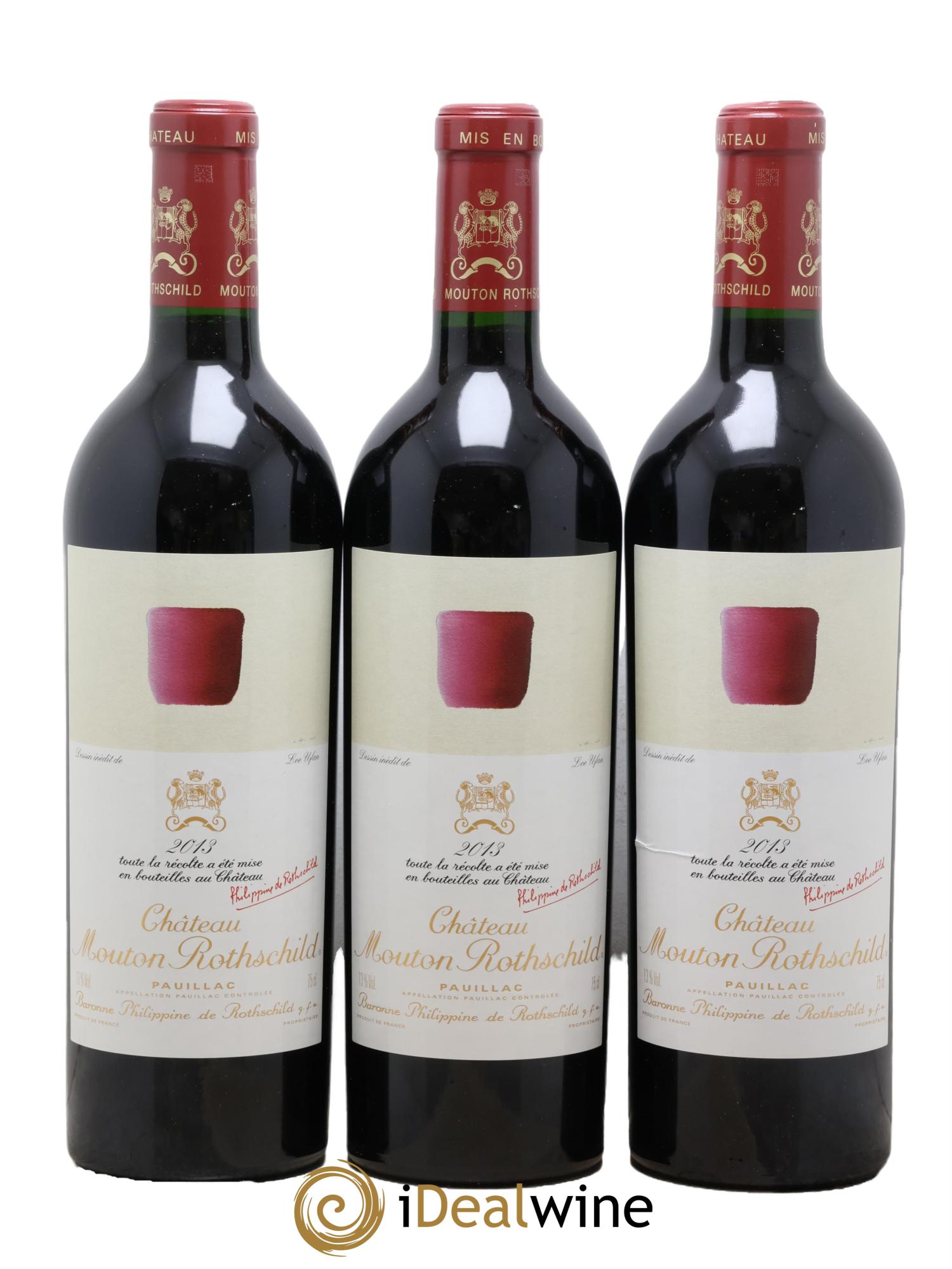 Château Mouton Rothschild 1er Grand Cru Classé 2013 - Lot of 3 bottles - 0