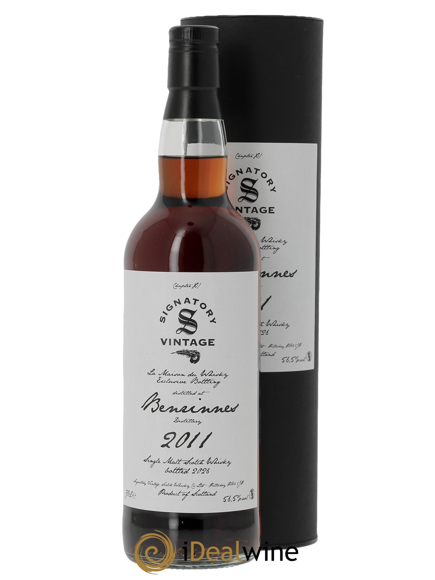 Whisky Benrinnes 15 ans 2011 1st Fill Oloroso Plume Signatory Vintage 2011 - Lot de 1 bouteille - 0