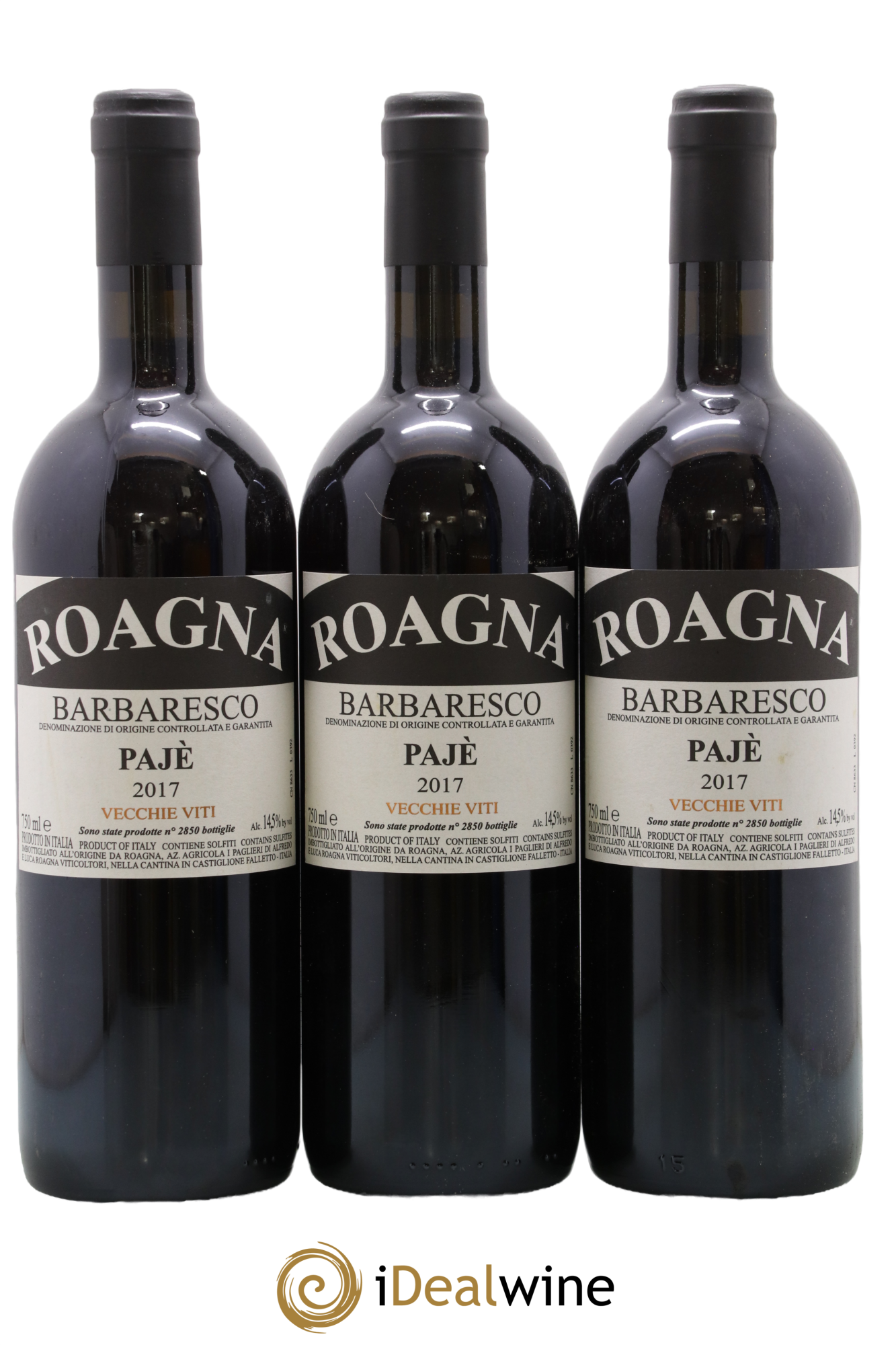 Barbaresco DOCG Pajè Vecchie Viti Roagna 2017 - Posten von 6 Flaschen - 2