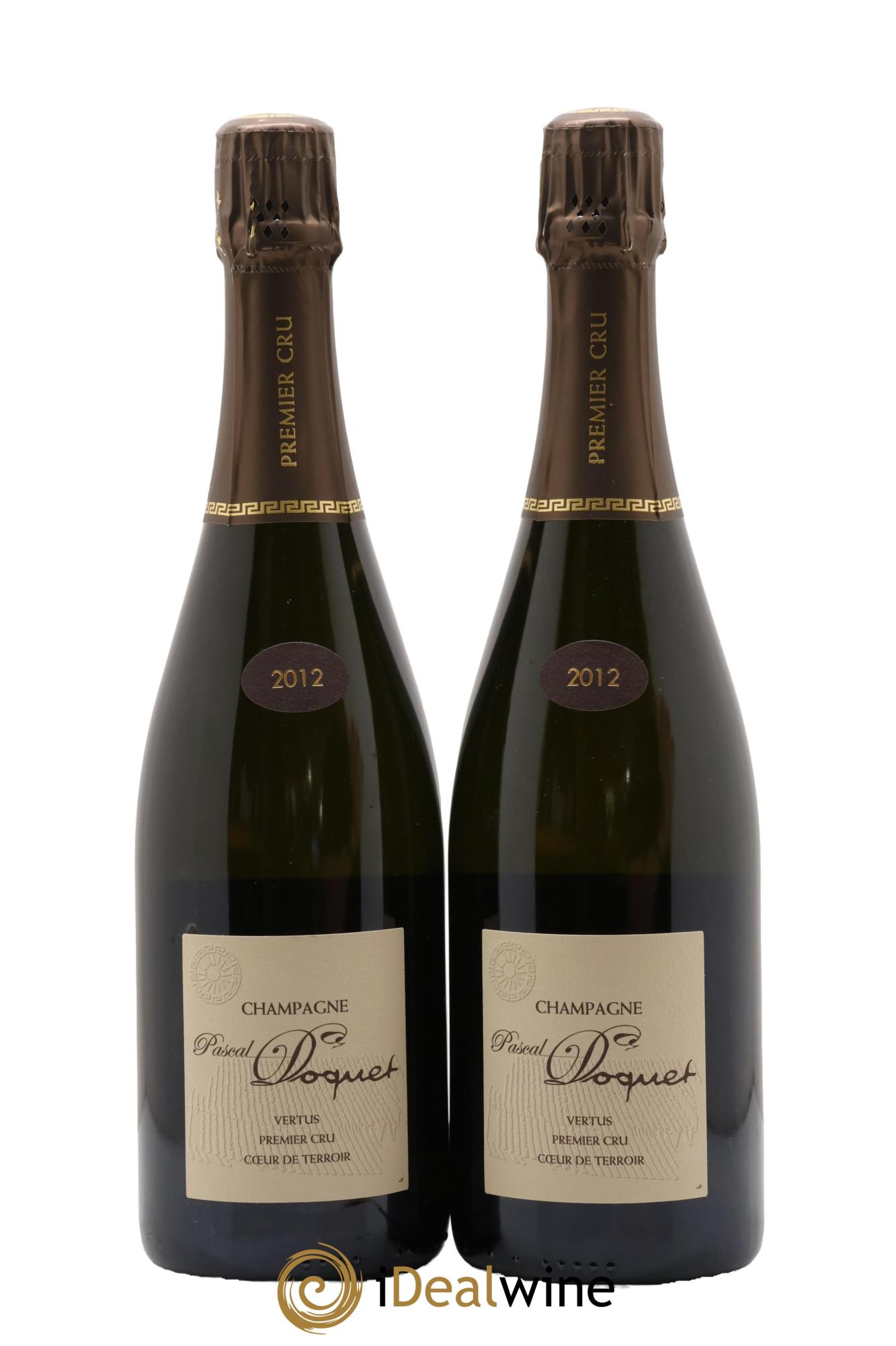 Vertus 1er Cru Extra-Brut Coeur de Terroir Pascal Doquet 2012 - Lote de 2 botellas - 0
