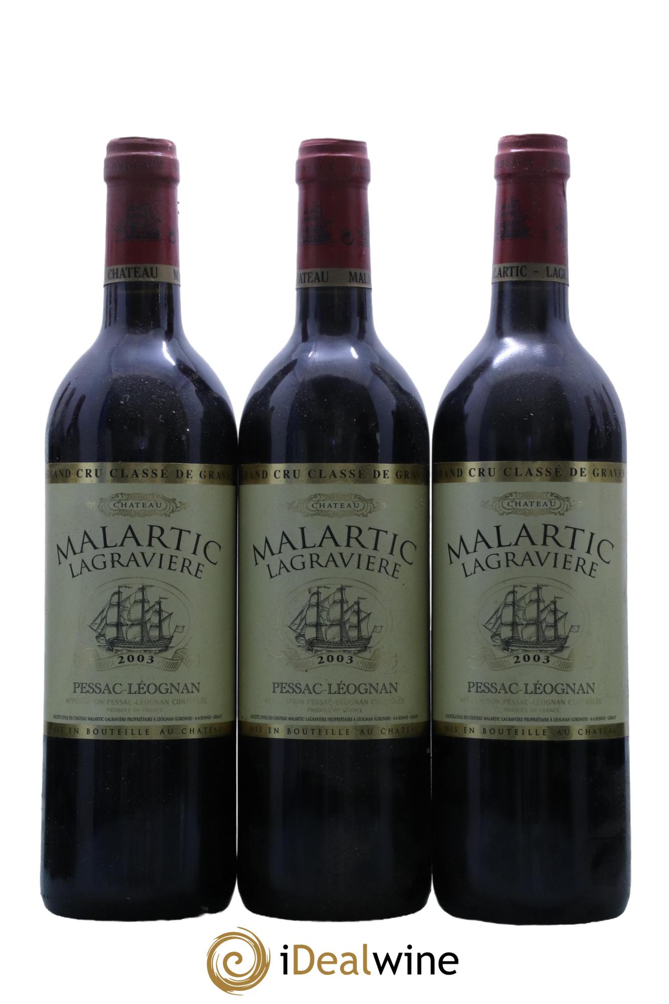 Château Malartic-Lagravière Cru Classé de Graves 2003 - Lot de 12 bouteilles - 2