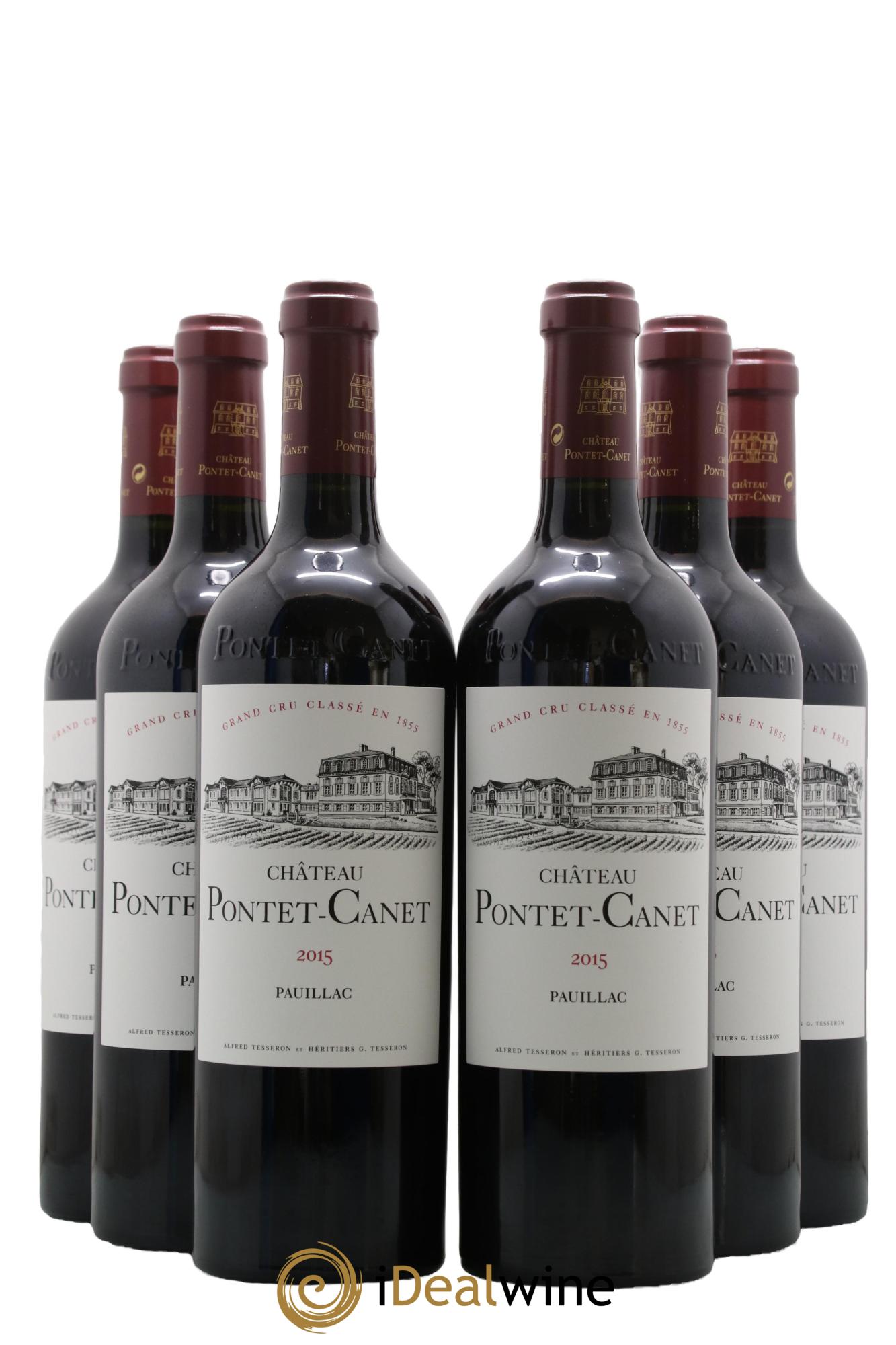 Château Pontet Canet 5ème Grand Cru Classé 2015 - Lot de 6 bouteilles - 0