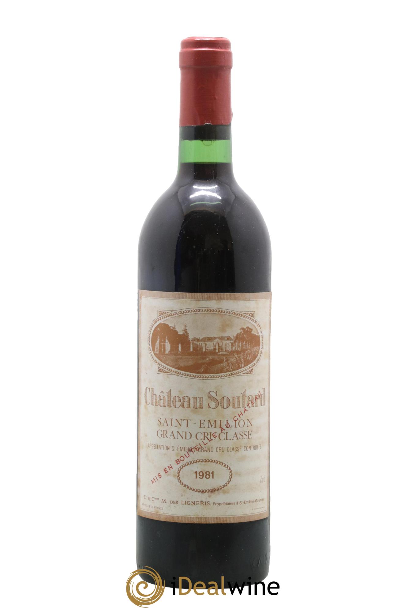 Château Soutard Grand Cru Classé 1981 - Lot de 1 bouteille - 0