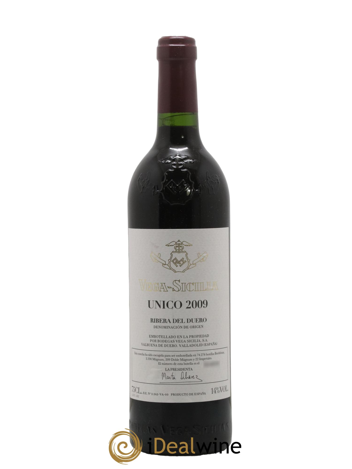 Ribera Del Duero DO Vega Sicilia Unico Famille Alvarez 2009 - Lot de 1 bouteille - 0