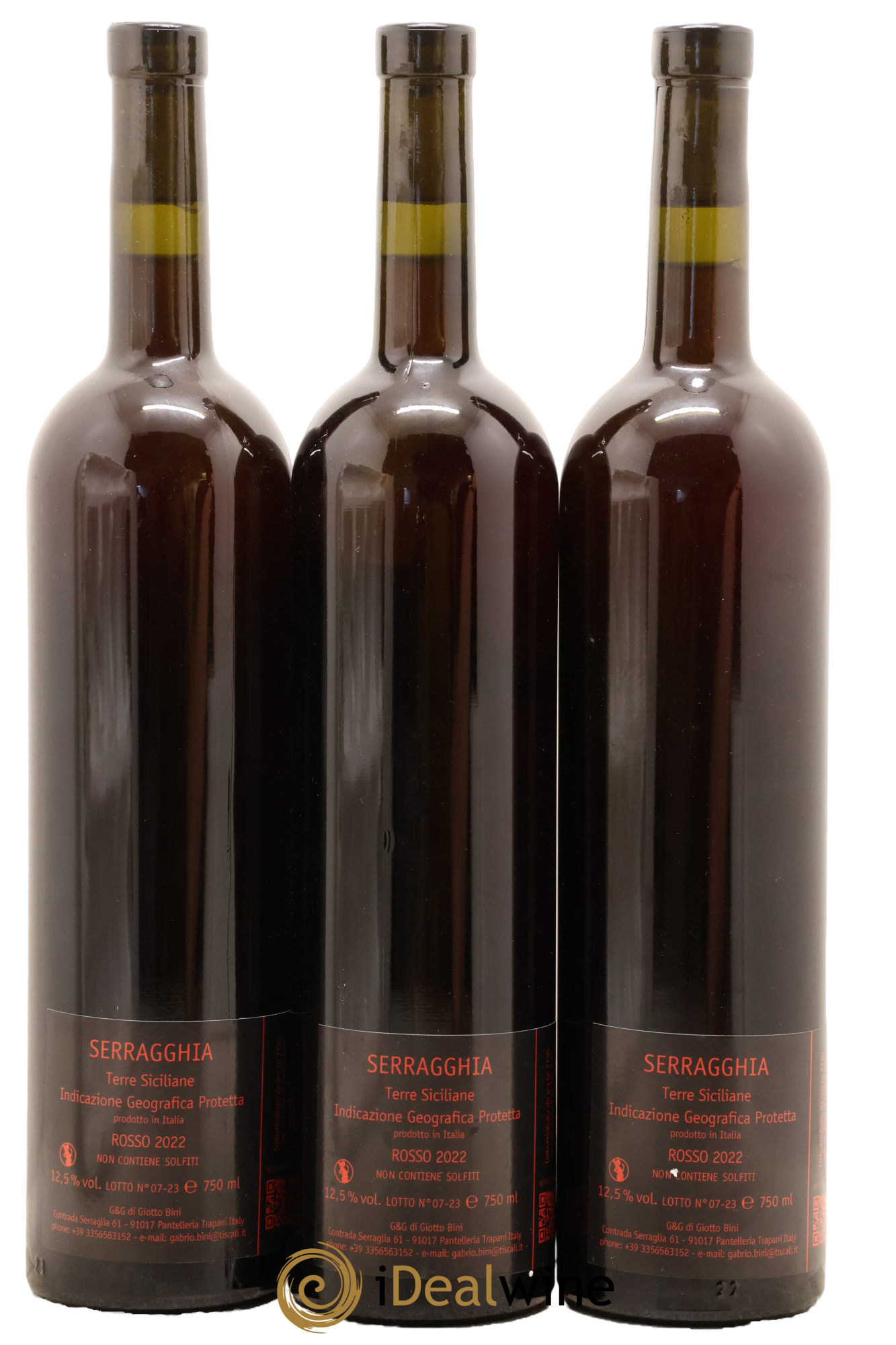 Terre Siciliane Azienda Serragghia Fanino Catarratto e Pignatello Azienda Serragghia 2022 - Lot de 3 bouteilles - 1