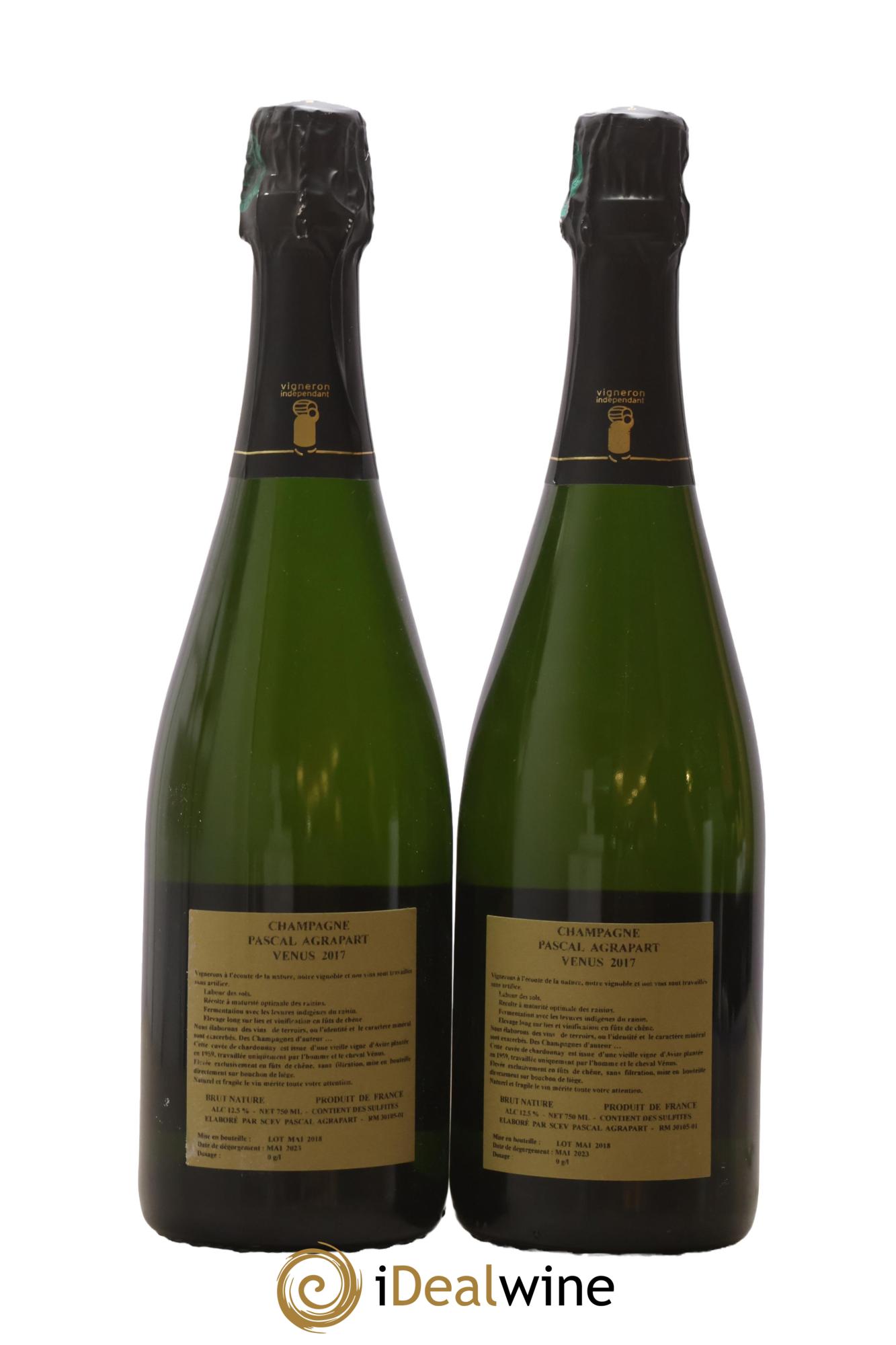 Vénus Blanc de Blancs Brut Nature Pascal Agrapart 2017 - Lotto di 2 bottiglie - 1