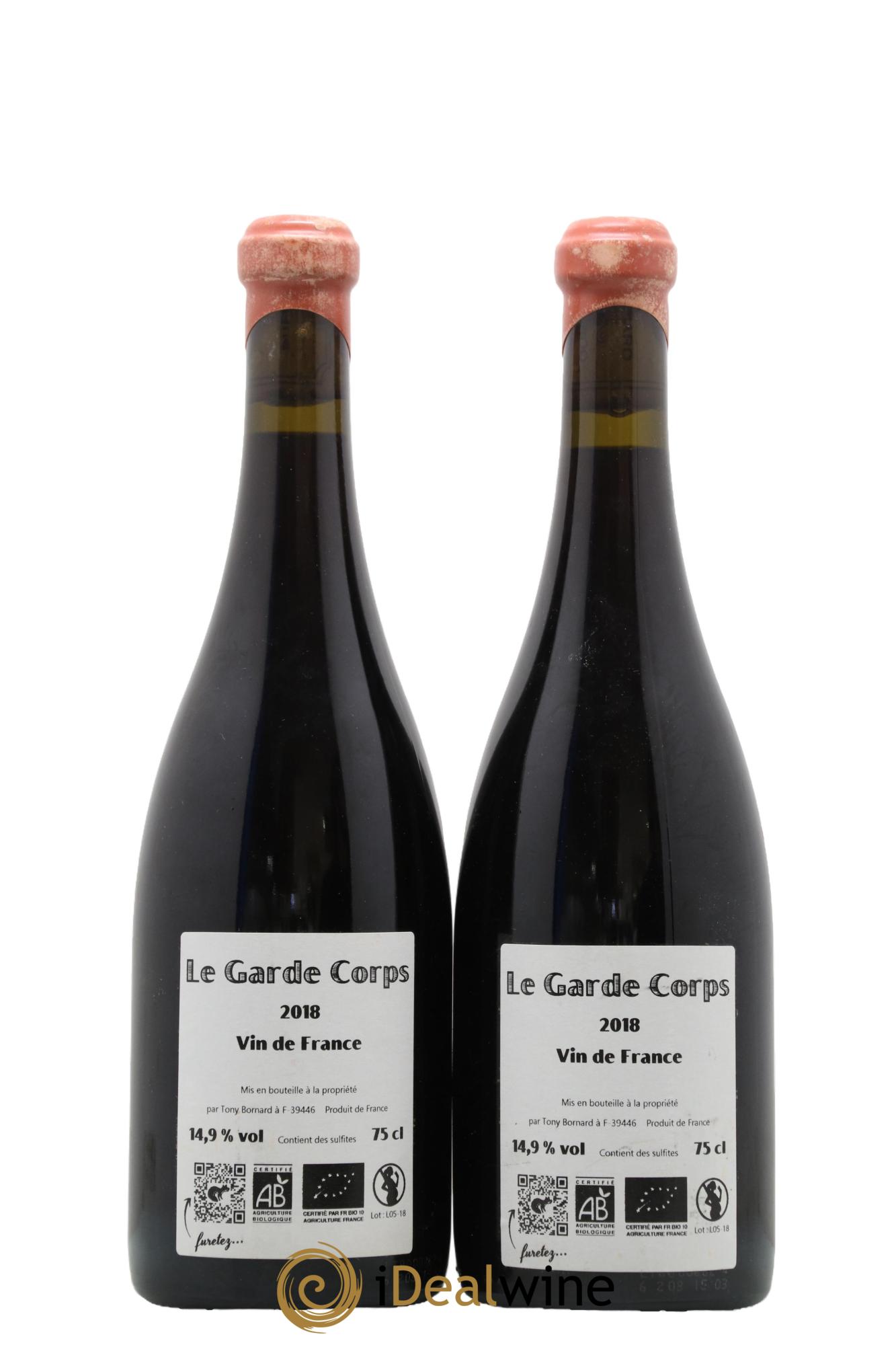 Arbois-Pupillin Trousseau Le Garde Corps Bornard 2018 - Lot de 2 bouteilles - 1
