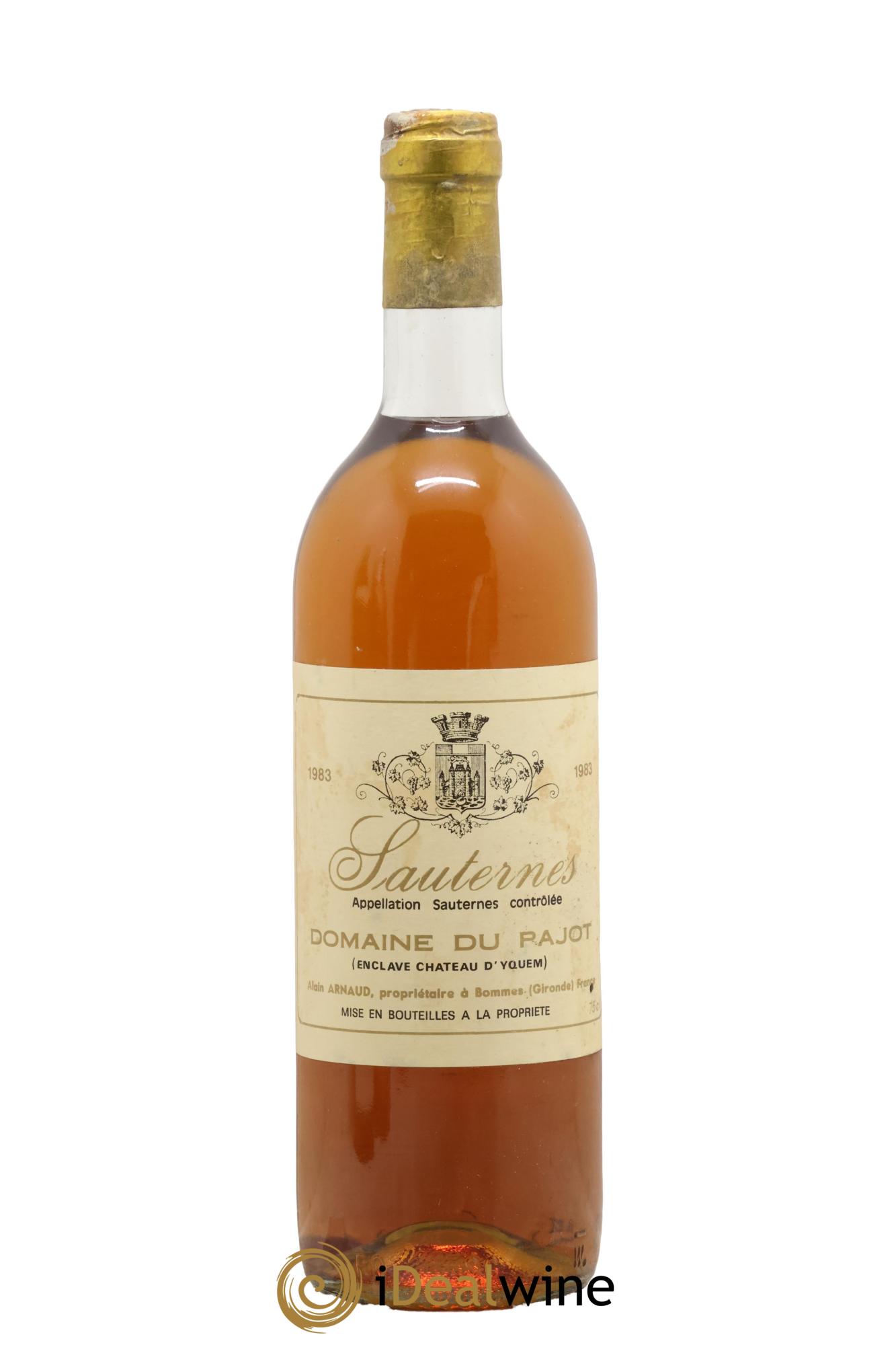 Sauternes Domaine du Pajot 1983 - Posten von 1 Flasche - 0