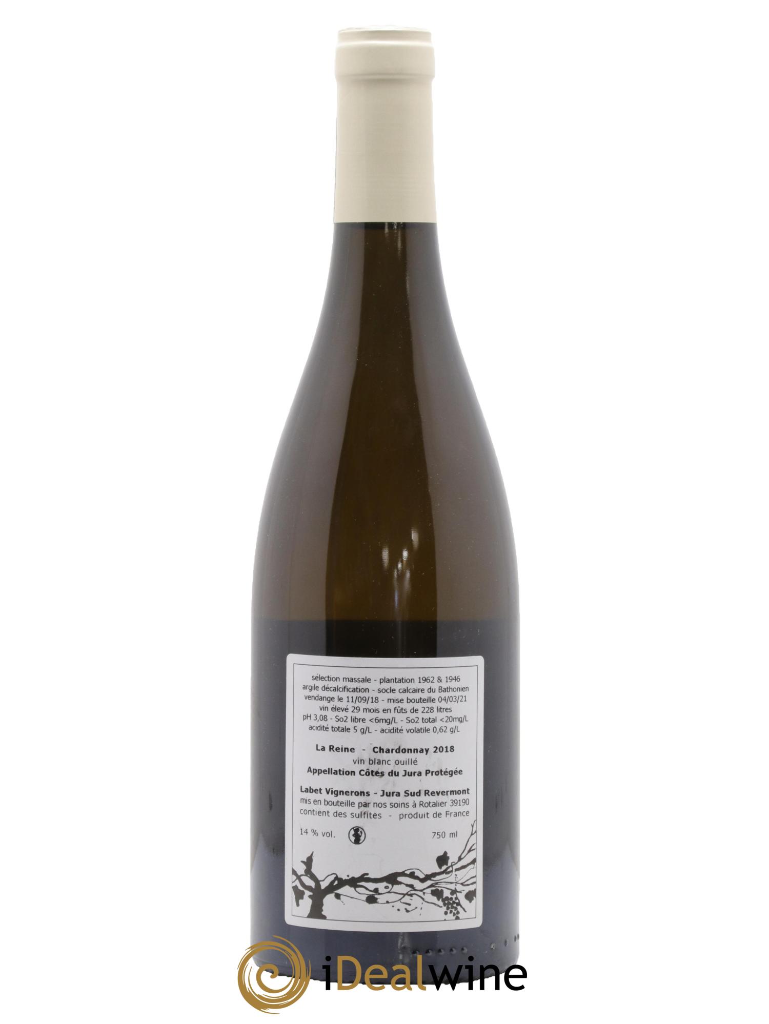 Côtes du Jura Chardonnay La Reine Romain - Julien - Charline Labet 2018 - Lot de 1 bouteille - 1