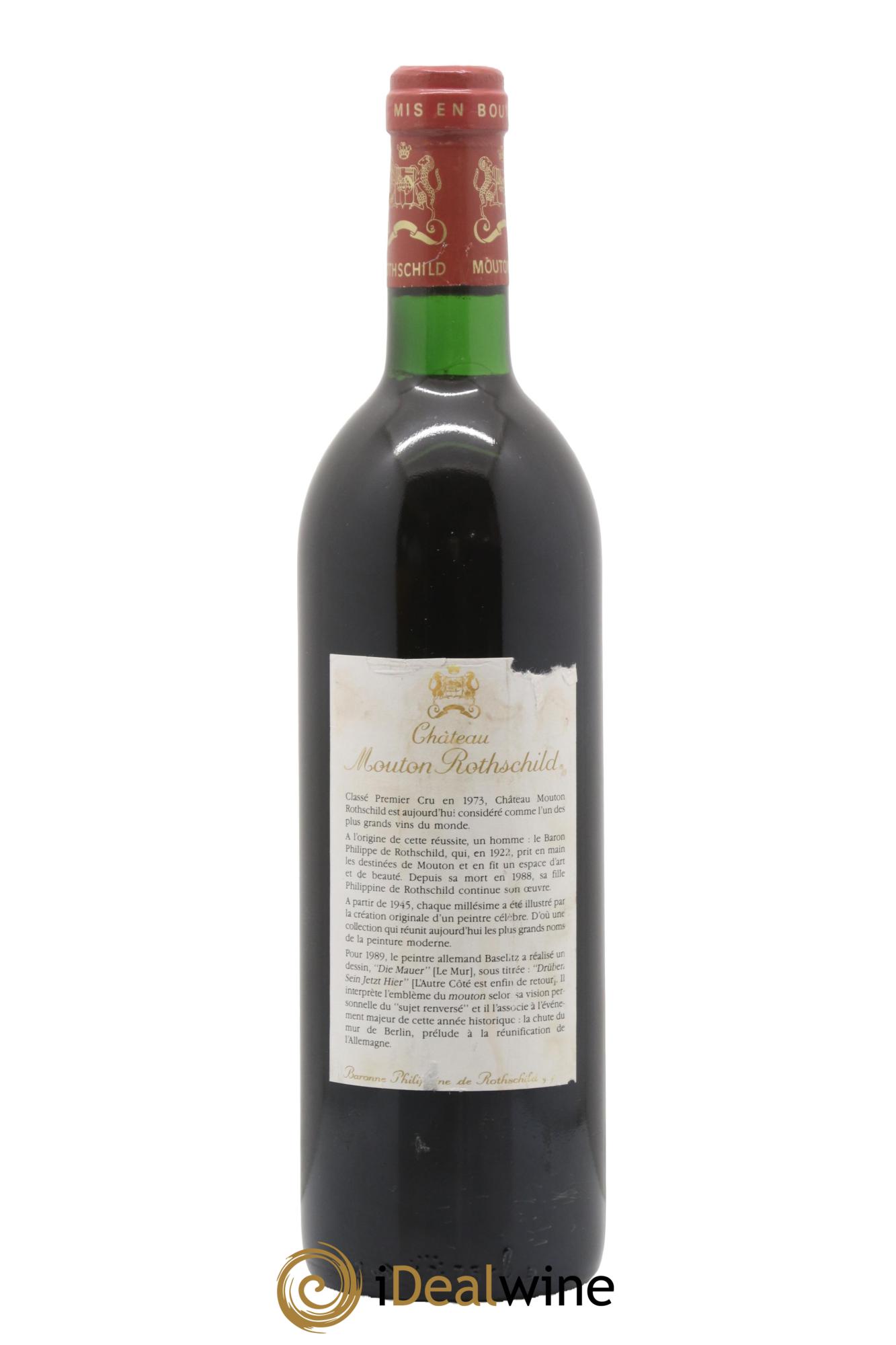 Château Mouton Rothschild 1er Grand Cru Classé 1989 - Posten von 1 Flasche - 1