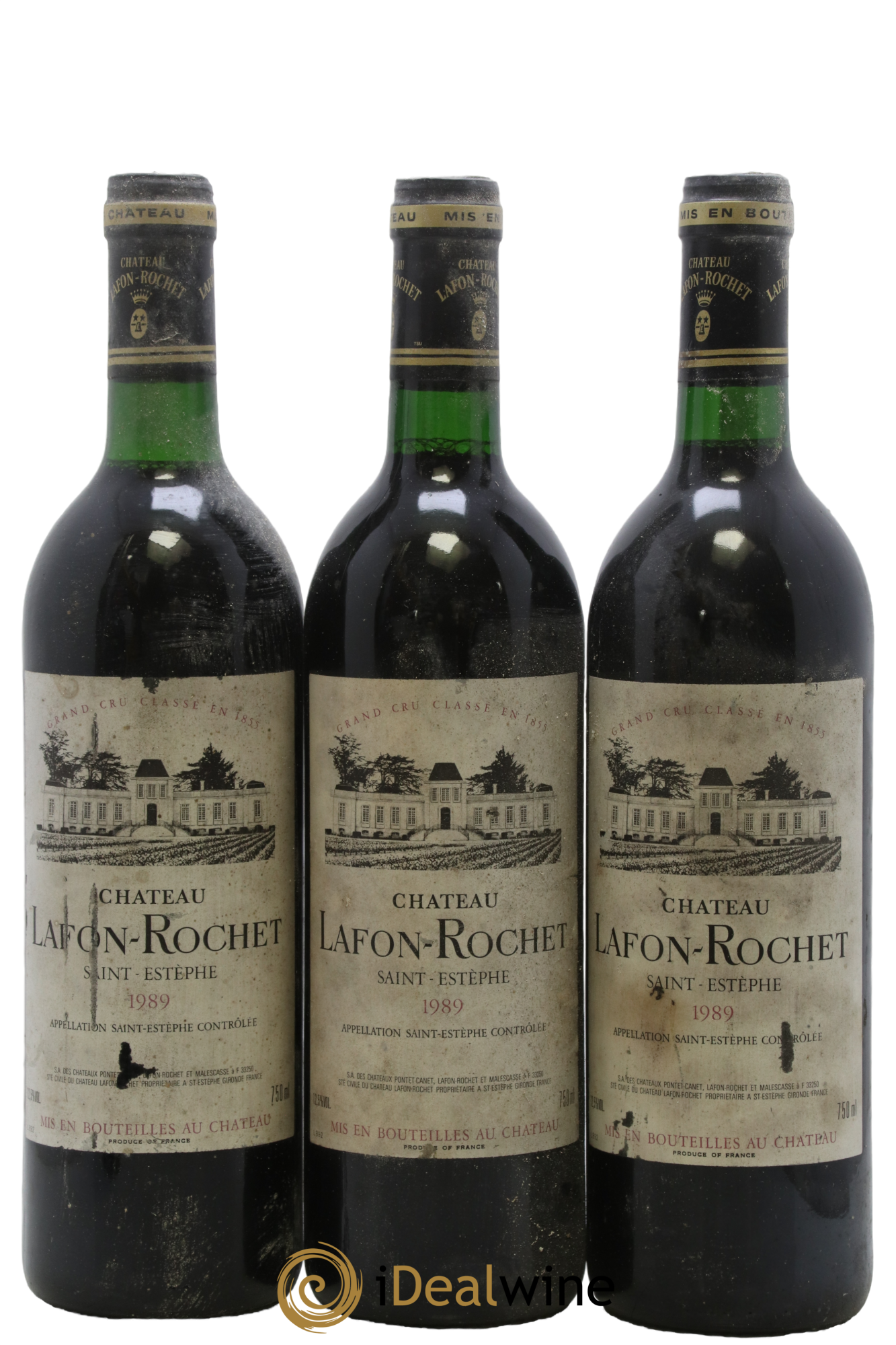 Château Lafon Rochet 4ème Grand Cru Classé 1989 - Lot de 3 bouteilles - 0
