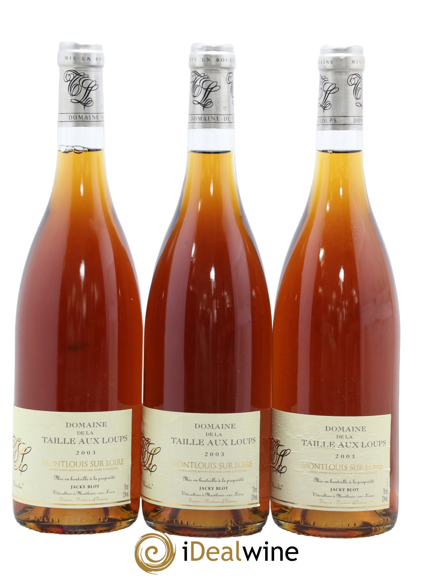Montlouis-sur-Loire Romulus La Taille aux Loups - Jacky Blot 2003 - Lot de 3 bouteilles - 0