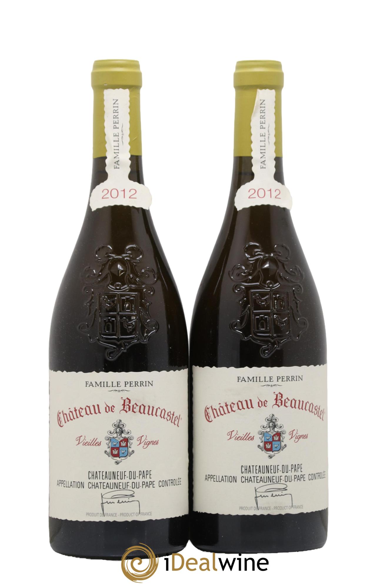 Châteauneuf-du-Pape Château de Beaucastel Vieilles vignes Roussanne Famille Perrin 2012 - Lot de 2 bouteilles - 0