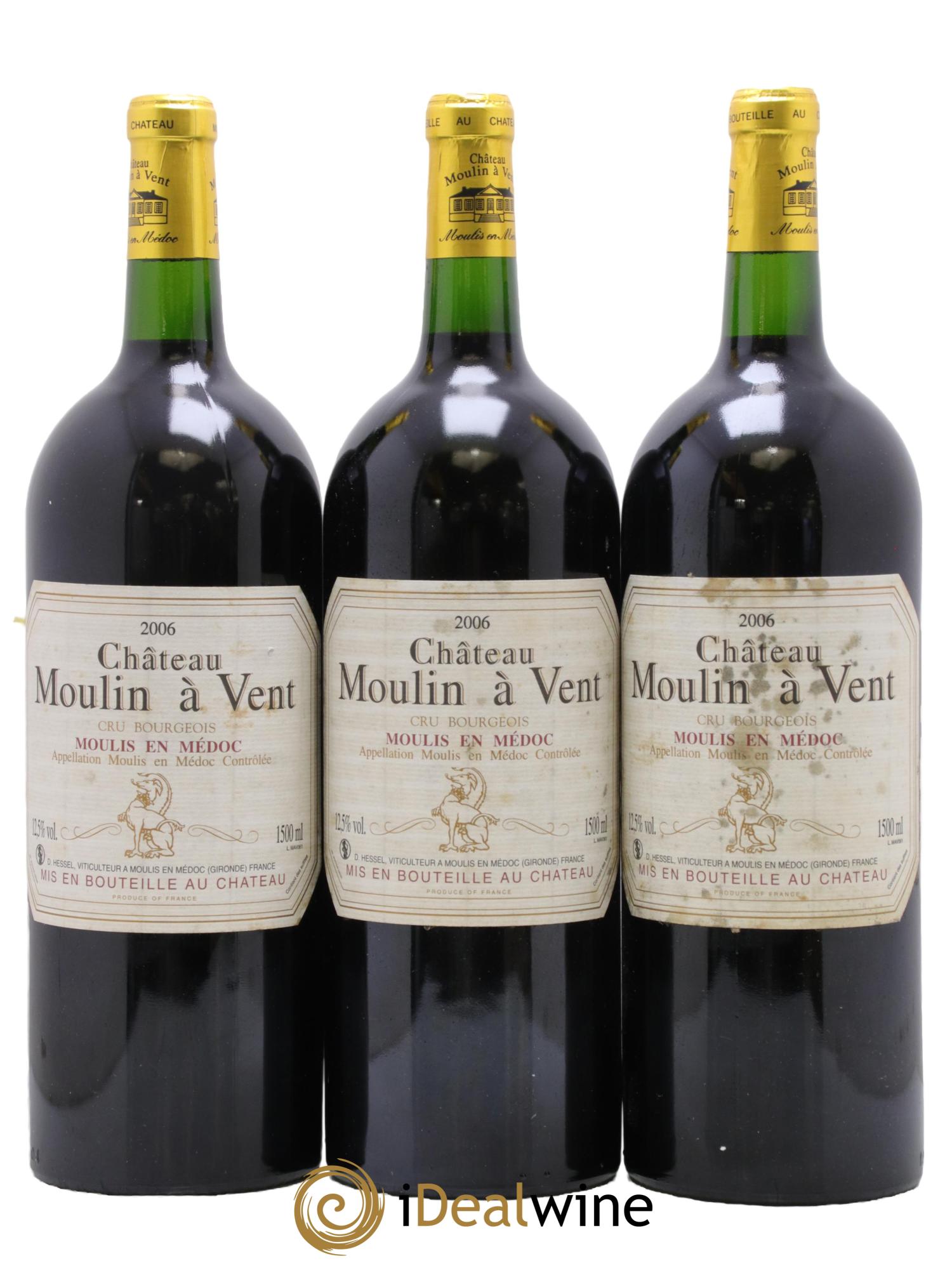 Moulis en Médoc Château Moulin à Vent 2006 - Posten von 3 Magnum - 0