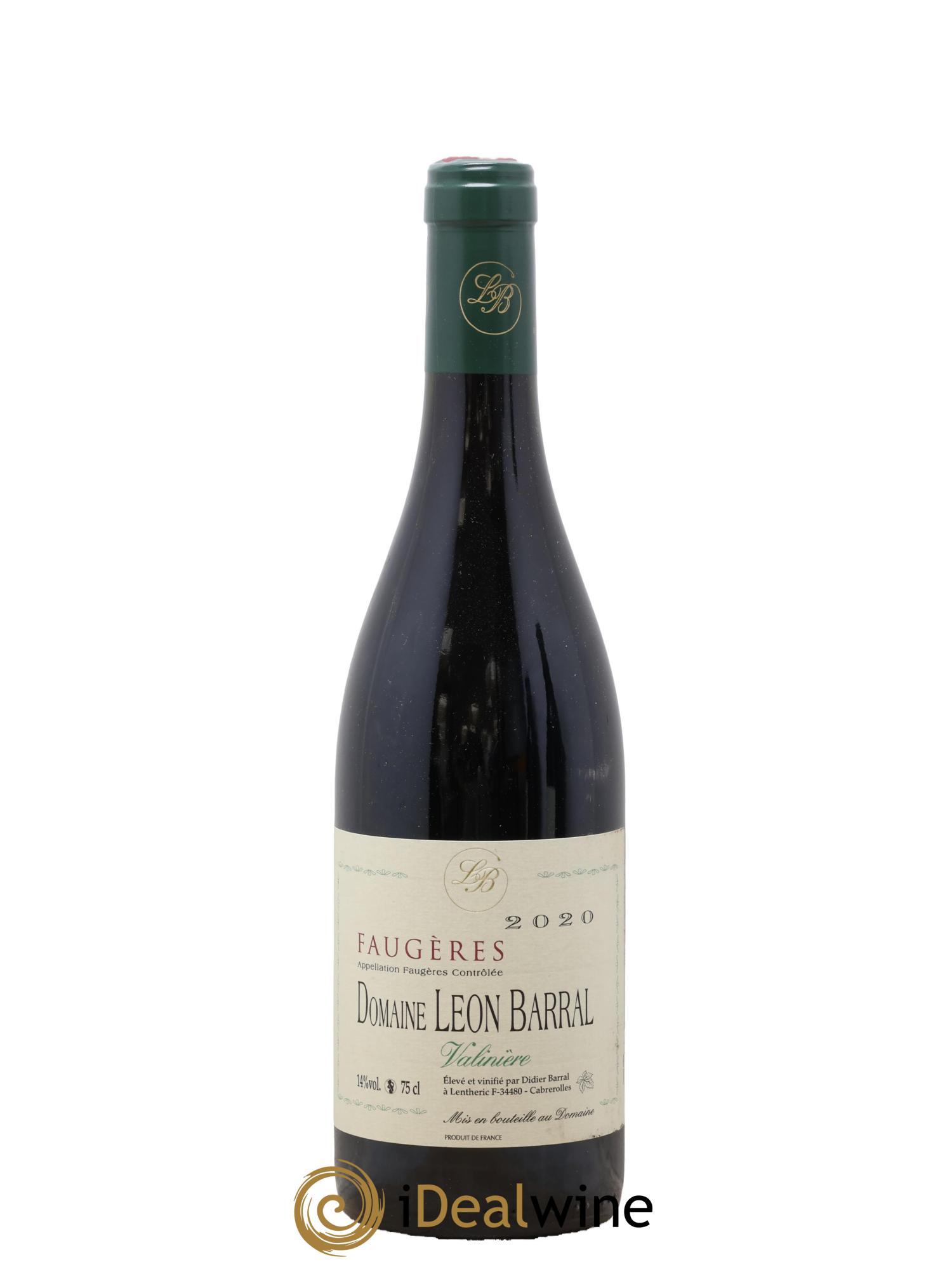 Faugères Valinière Domaine Léon Barral 2020 - Posten von 1 Flasche - 0
