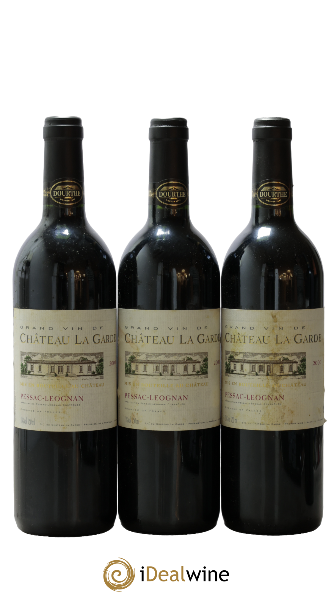 Château la Garde 2000 - Lot of 3 bottles - 0