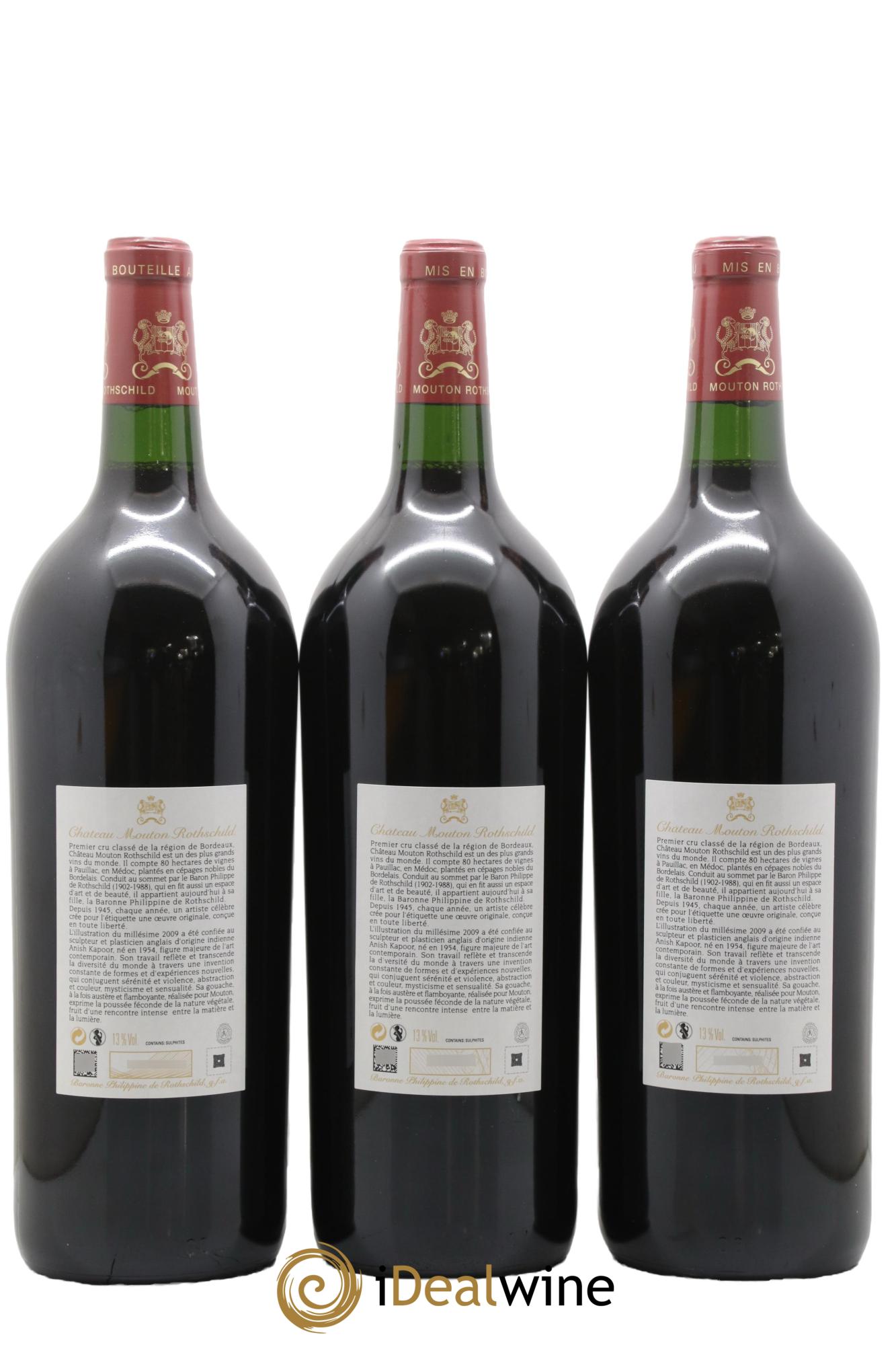 Château Mouton Rothschild 1er Grand Cru Classé 2009 - Lotto di 3 magnum - 1