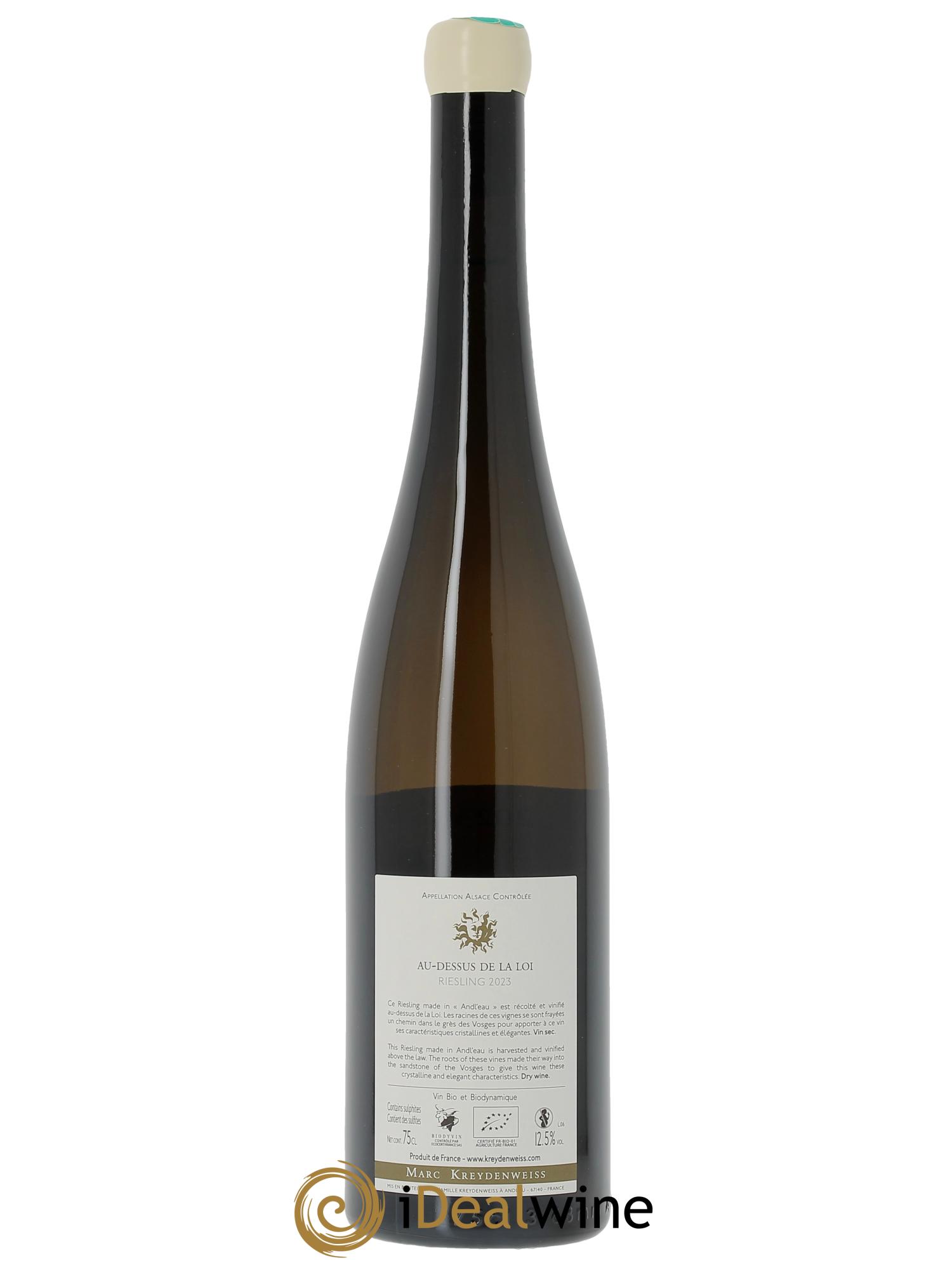 Alsace Riesling Au Dessus de la Loi Marc Kreydenweiss 2023 - Lot of 1 bottle - 1