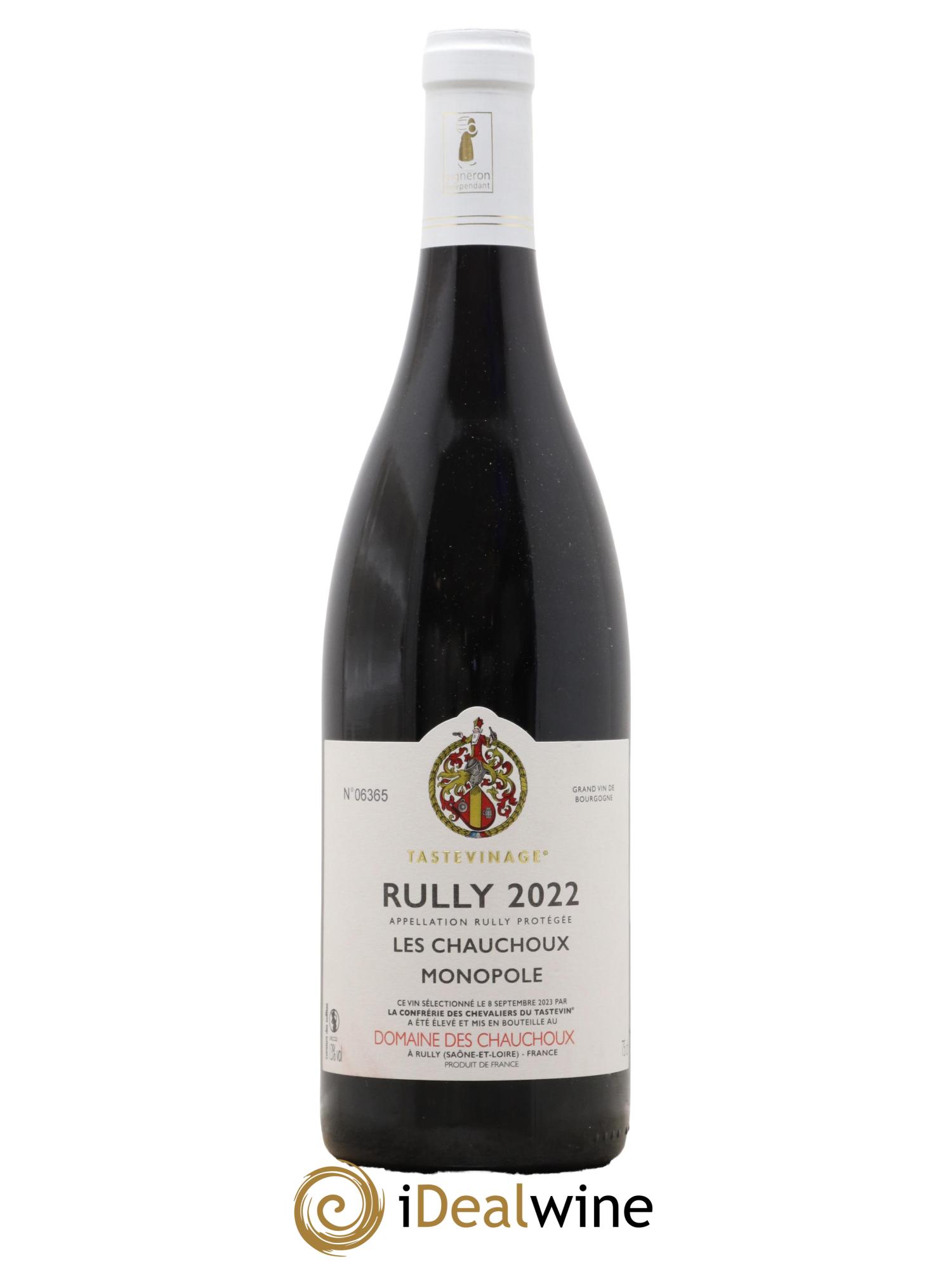 Rully Les Chauchoux Monopole Domaine des Chauchoux Tastevinage 2022 - Lot de 1 bouteille - 0