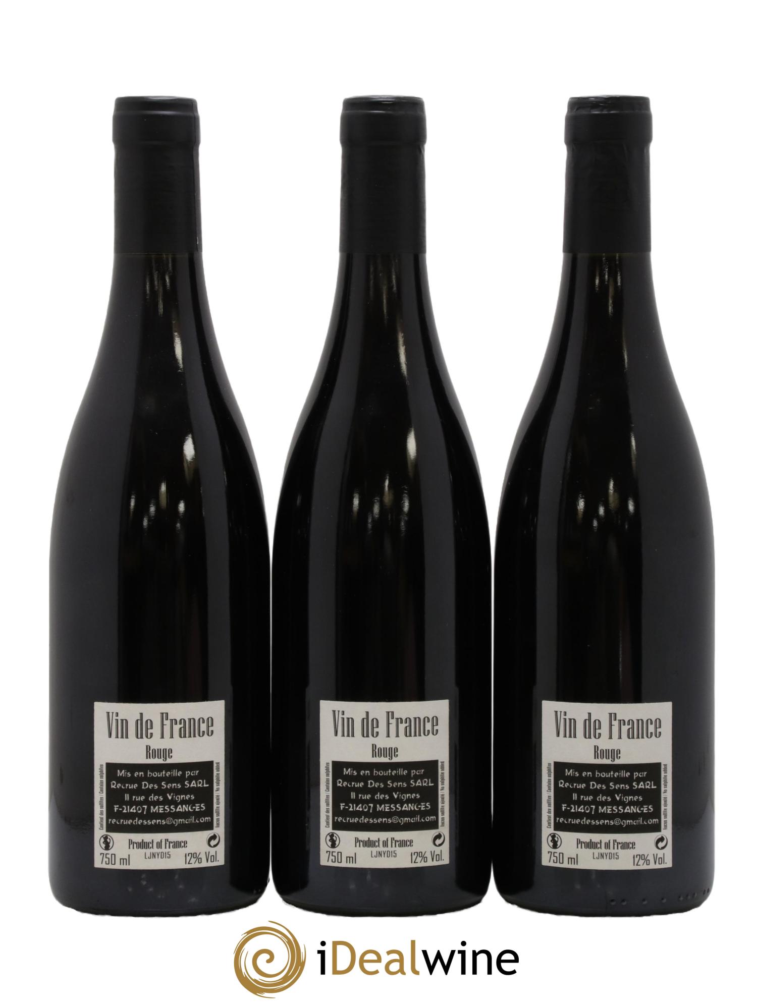 Vin de France Jeannot Yann Durieux - Recrue des Sens 2015 - Lot of 3 bottles - 1