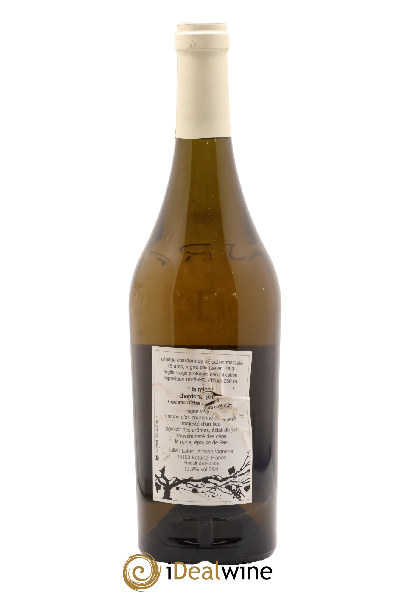 Côtes du Jura Chardonnay La Reine Romain - Julien - Charline Labet 2008 - Lot de 1 bouteille - 1