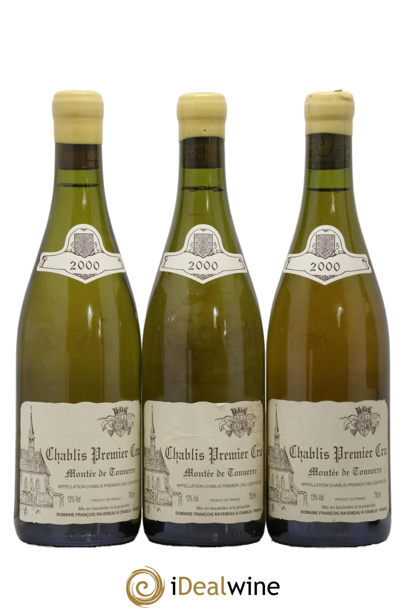 Chablis 1er Cru Montée de Tonnerre Raveneau (Domaine) 2000 - Lotto di 3 bottiglie - 0