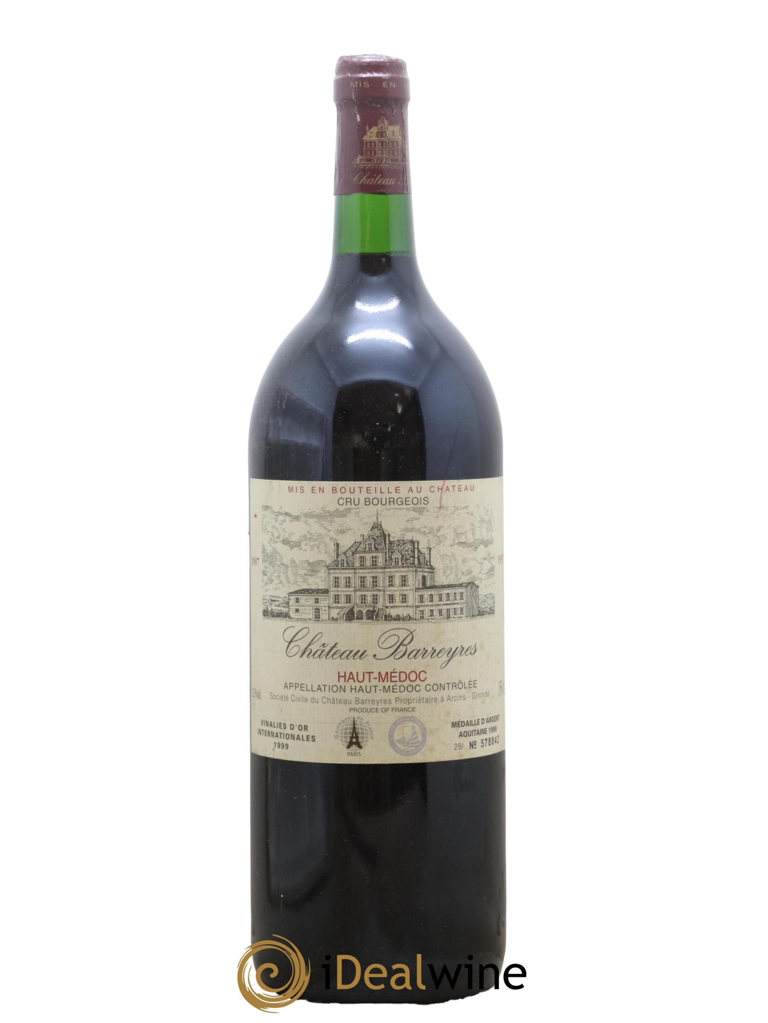 Château Barreyres Cru Bourgeois 1997 - Lot de 1 magnum - 0