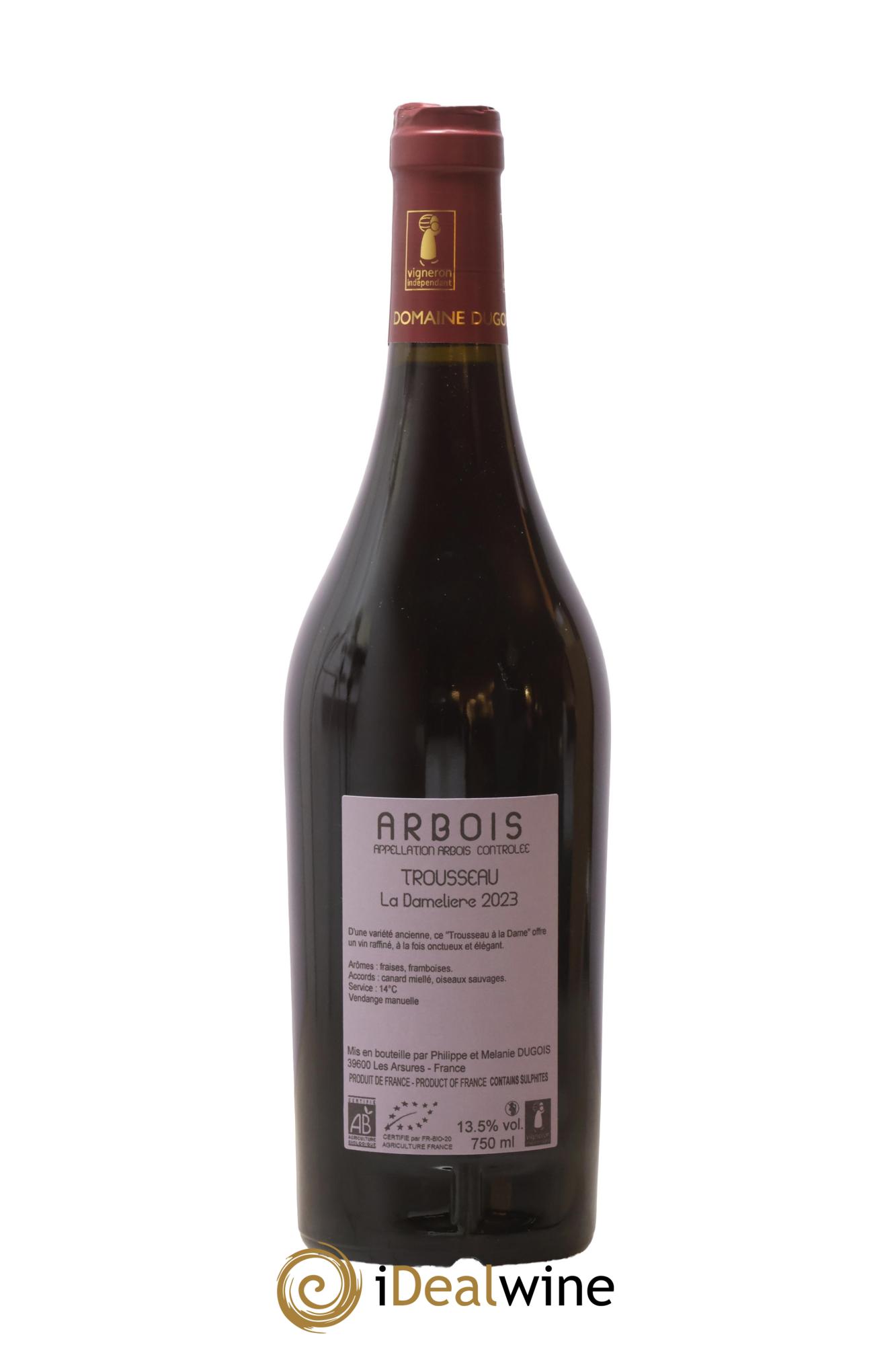 Arbois Trousseau Damelière Domaine Dugois 2023 - Lot de 1 bouteille - 1