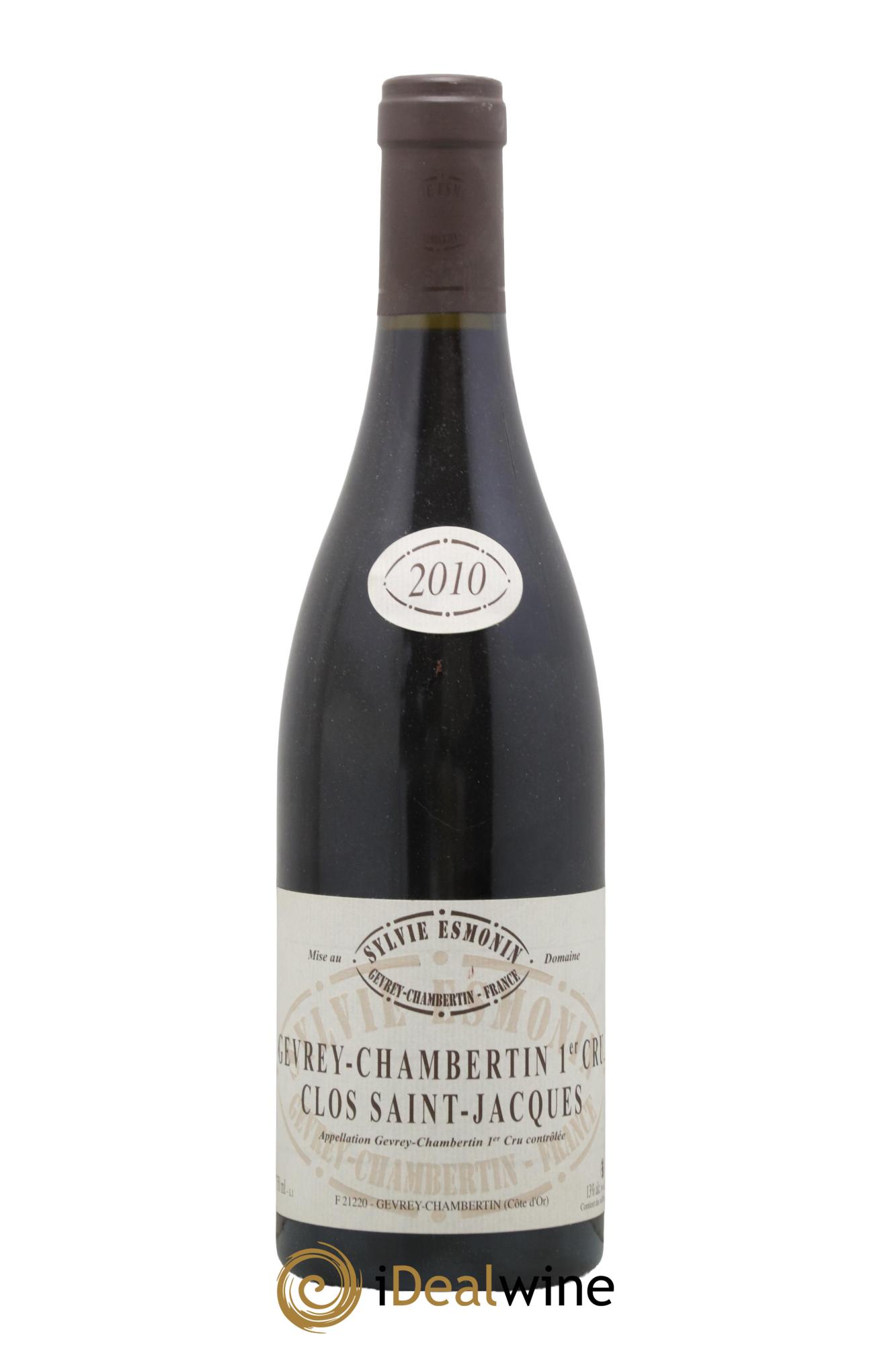 Gevrey-Chambertin 1er Cru Clos Saint Jacques Sylvie Esmonin 2010 - Lot de 1 bouteille - 0