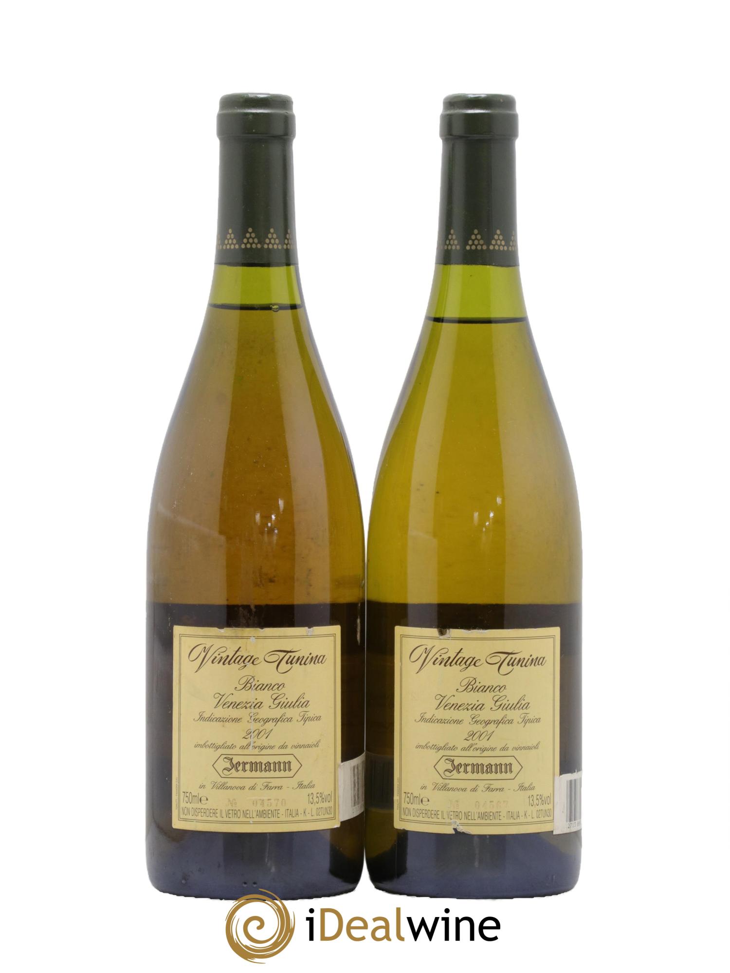 IGT Venezia Giulia Juilia Vintage Tunina Jermann 2001 - Lot de 2 bouteilles - 1