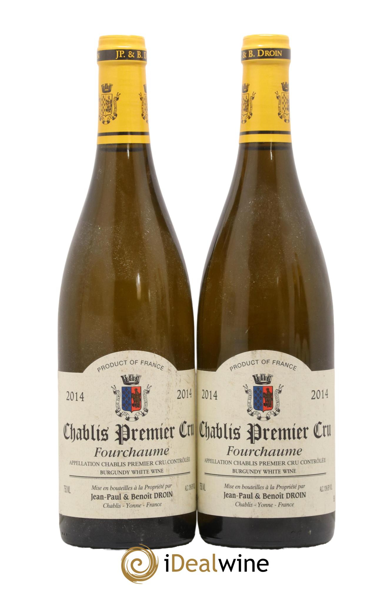Chablis 1er Cru Fourchaume Jean-Paul & Benoît Droin (Domaine) 2014 - Lotto di 2 bottiglie - 0