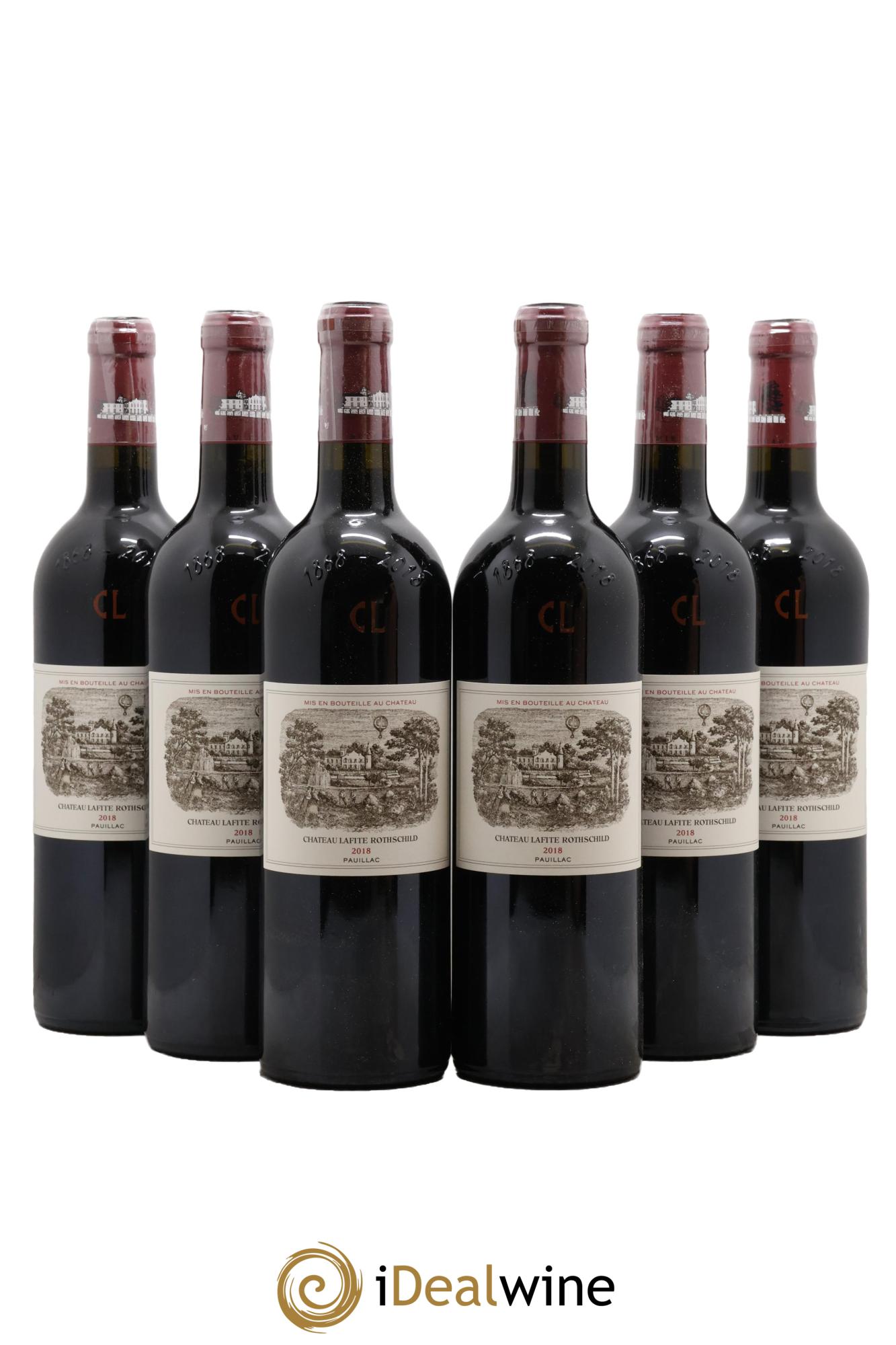 Château Lafite Rothschild 1er Grand Cru Classé 2018 - Lot de 6 bouteilles - 0