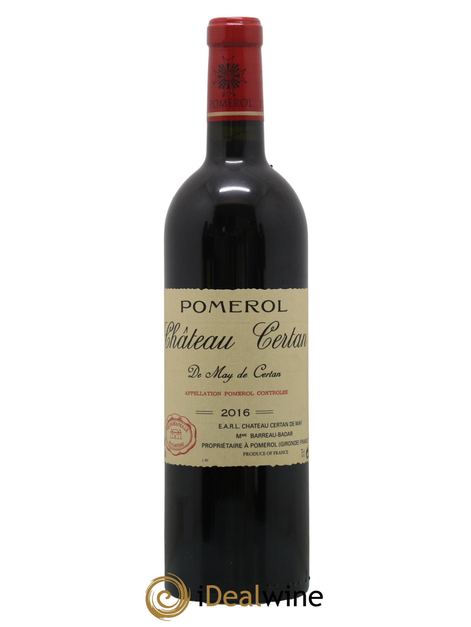 Château Certan de May 2016 - Lot de 1 bouteille - 0