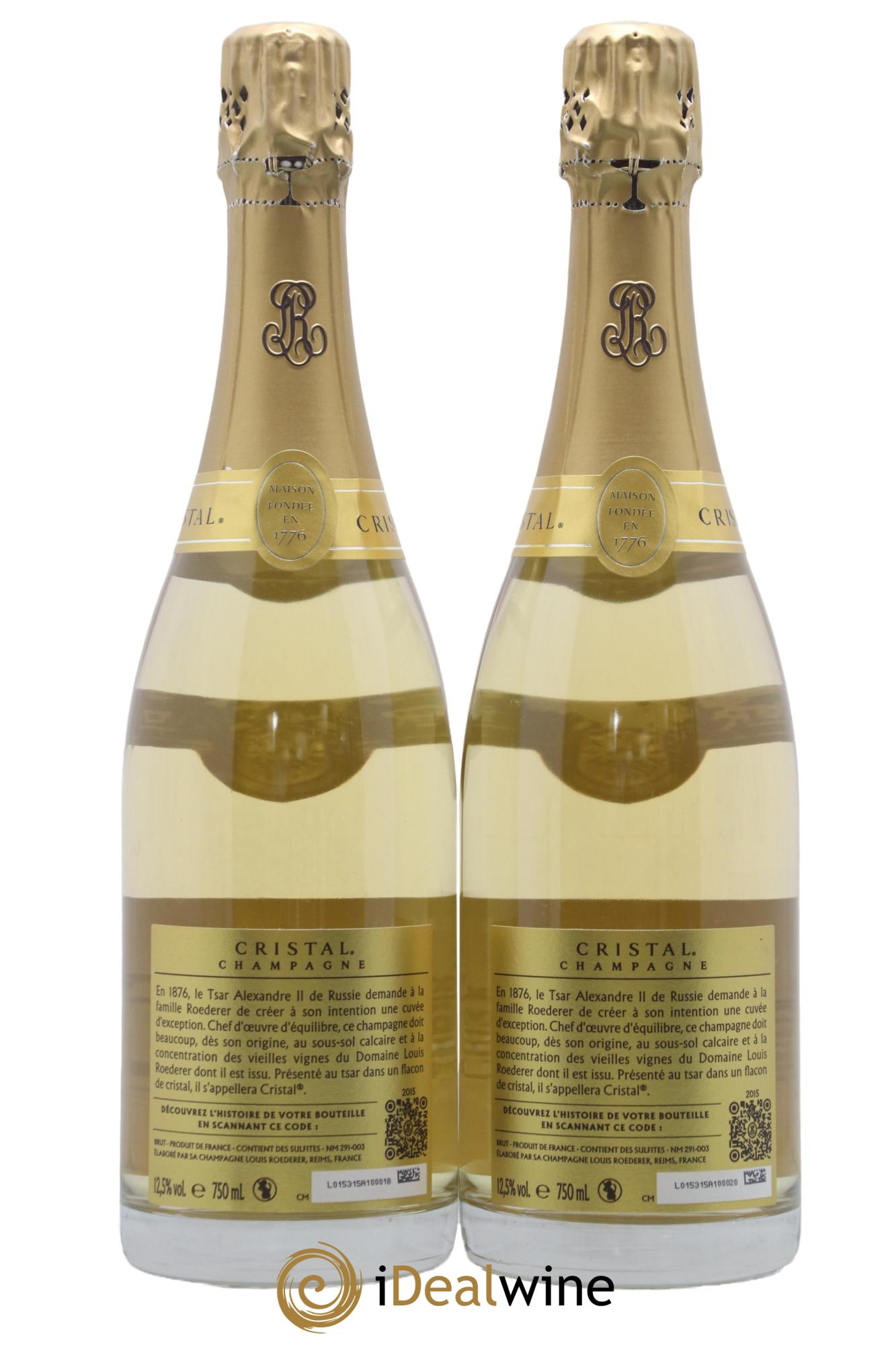 Cristal Louis Roederer 2015 - Lotto di 2 bottiglie - 1