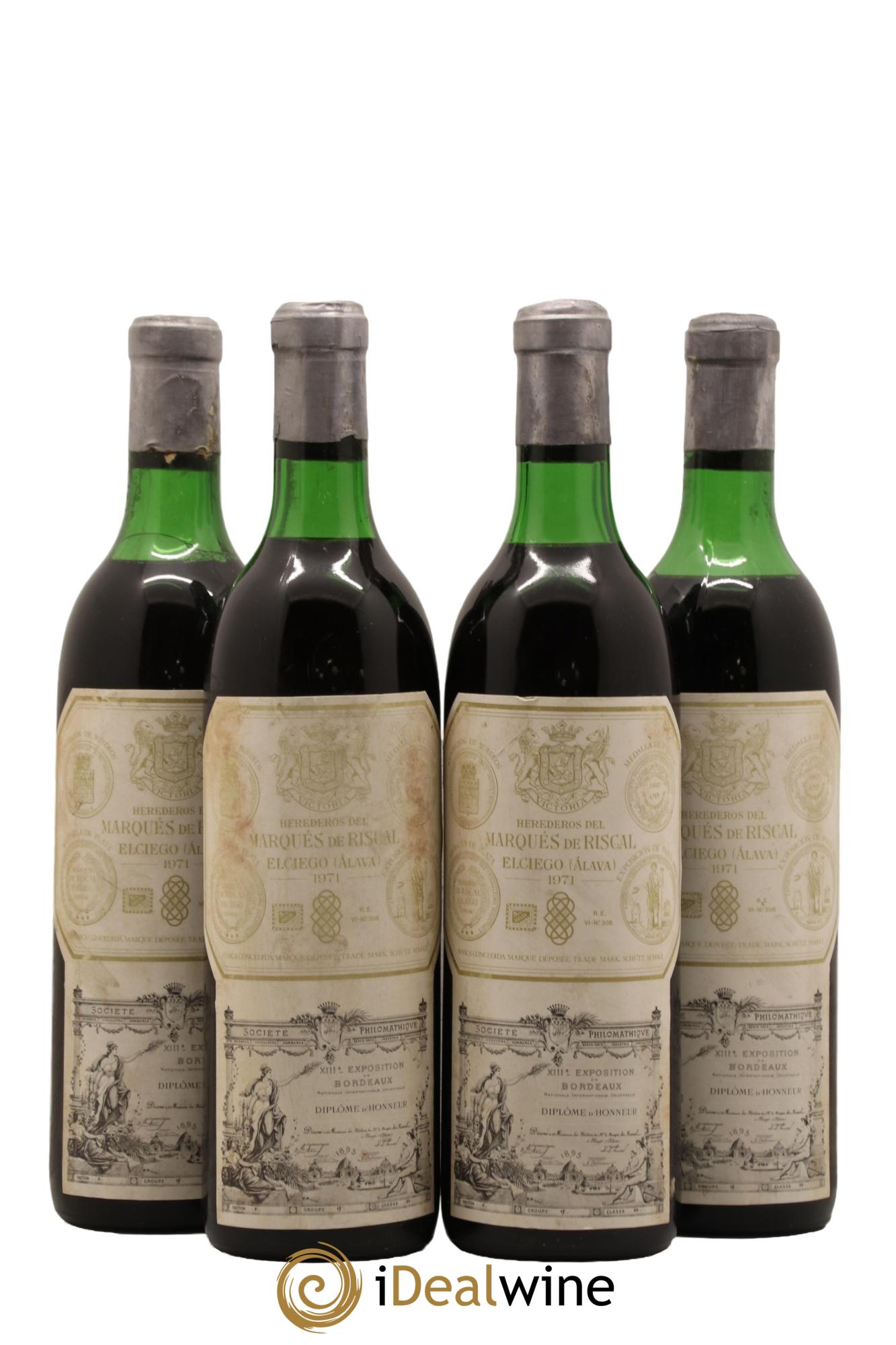 Rioja DOCA Marques De Riscal 1971 - Posten von 4 Flaschen - 0
