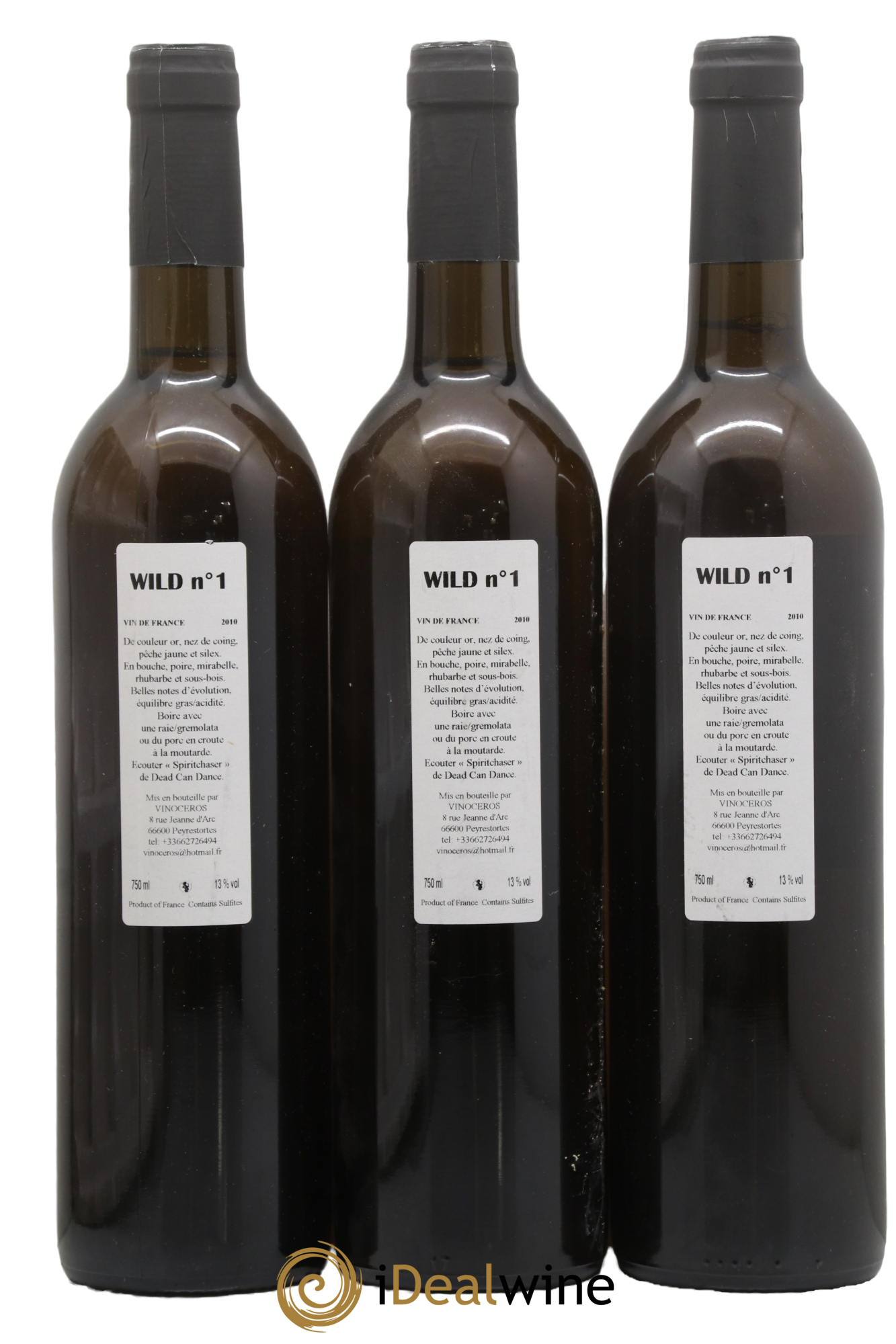 Vin de France Cuvée Wild 1 Vinoceros 2010 - Lot de 3 bouteilles - 1