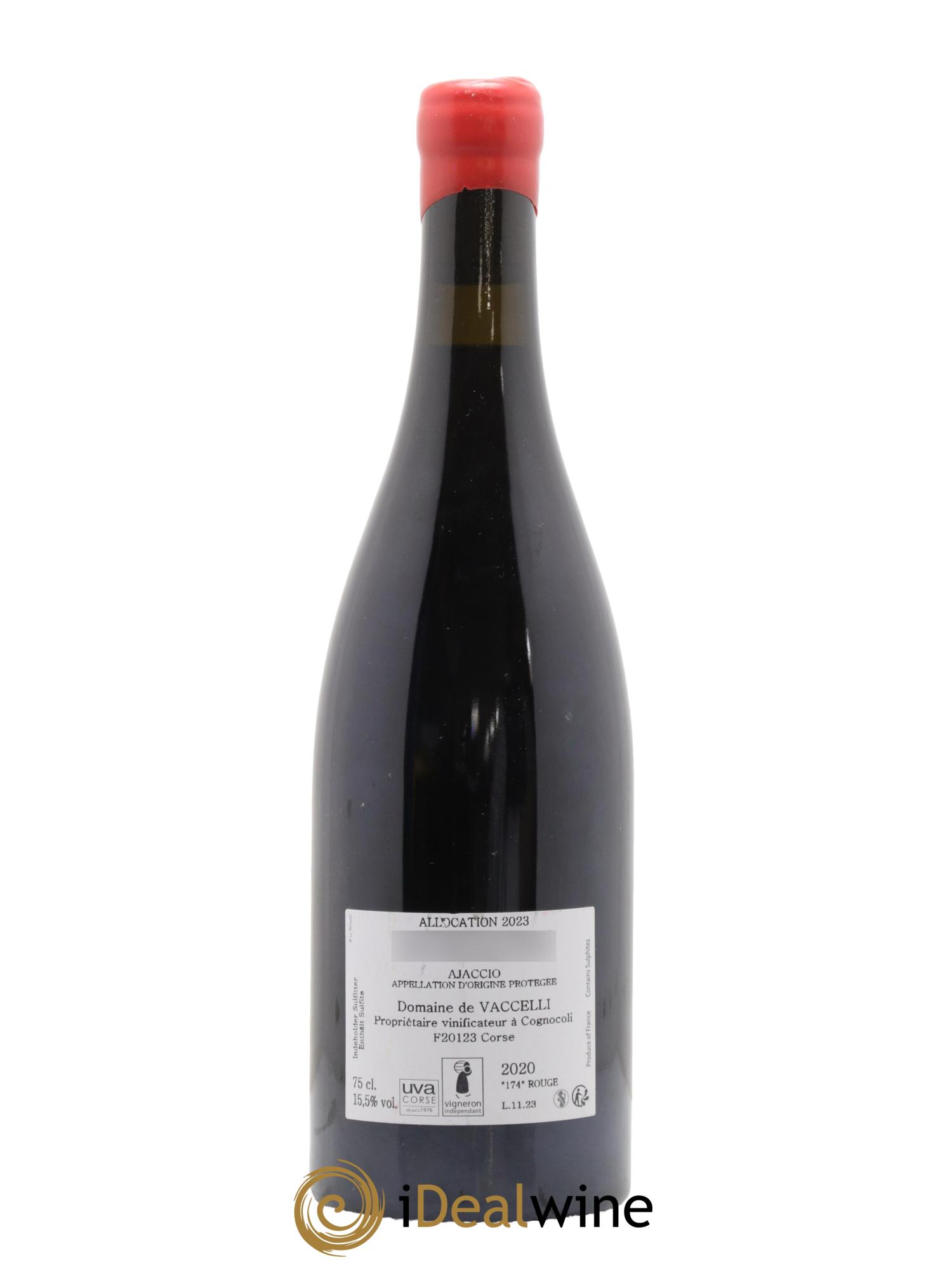 Ajaccio Granit 174 Vaccelli 2020 - Lot de 1 bouteille - 1
