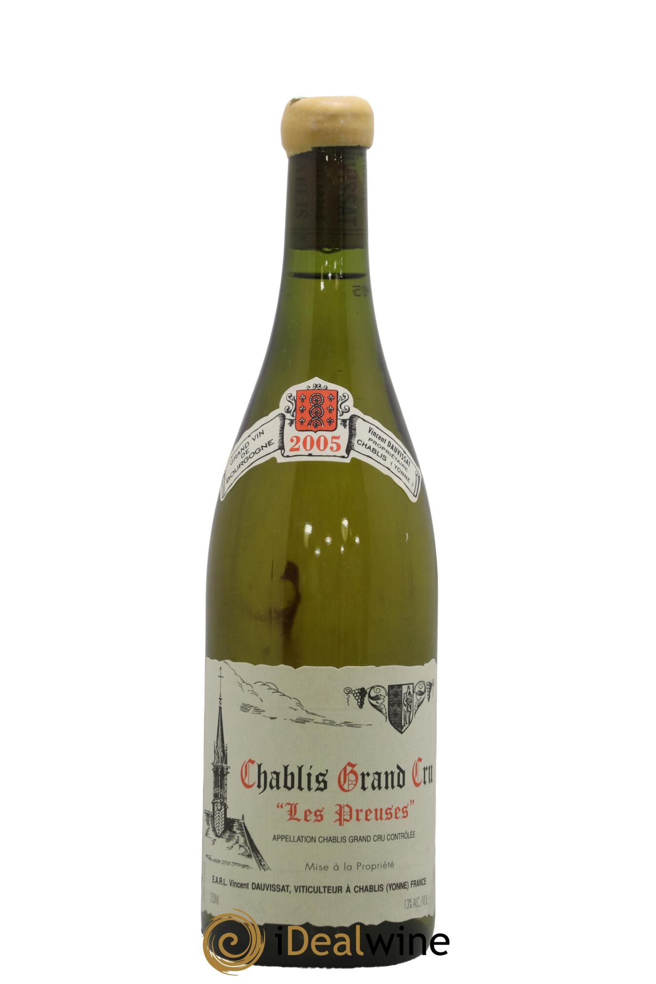 Chablis Grand Cru Les Preuses Vincent Dauvissat (Domaine) 2005 - Lot of 1 bottle - 0