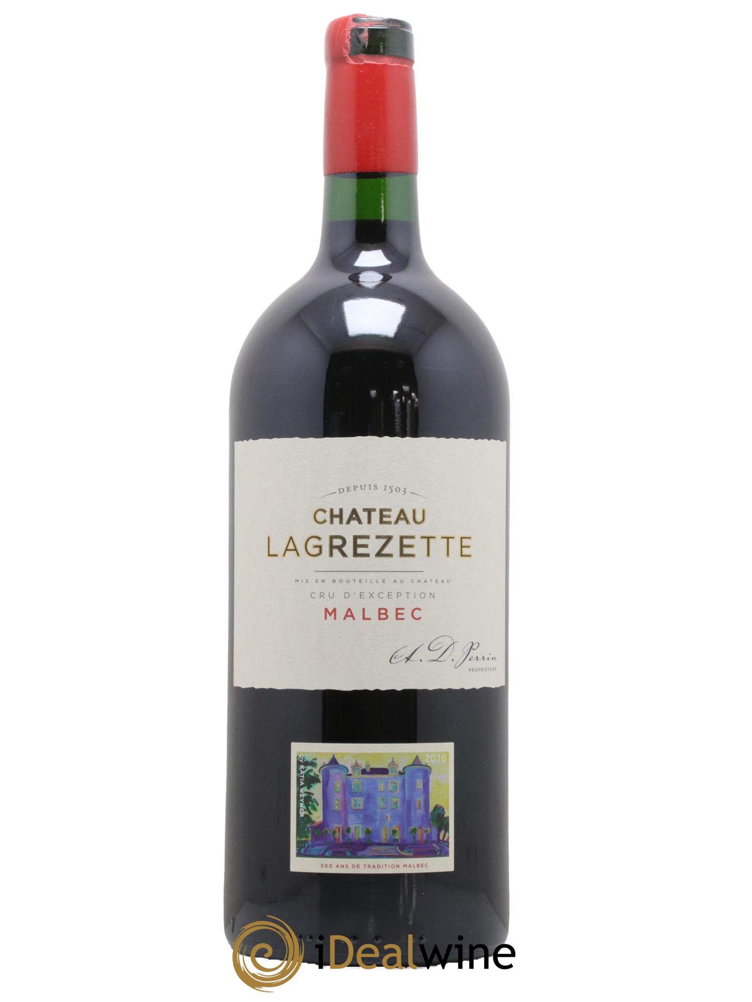 Cahors Château Lagrezette Alain Dominique Perrin 2016 - Lot de 1 double magnum - 0