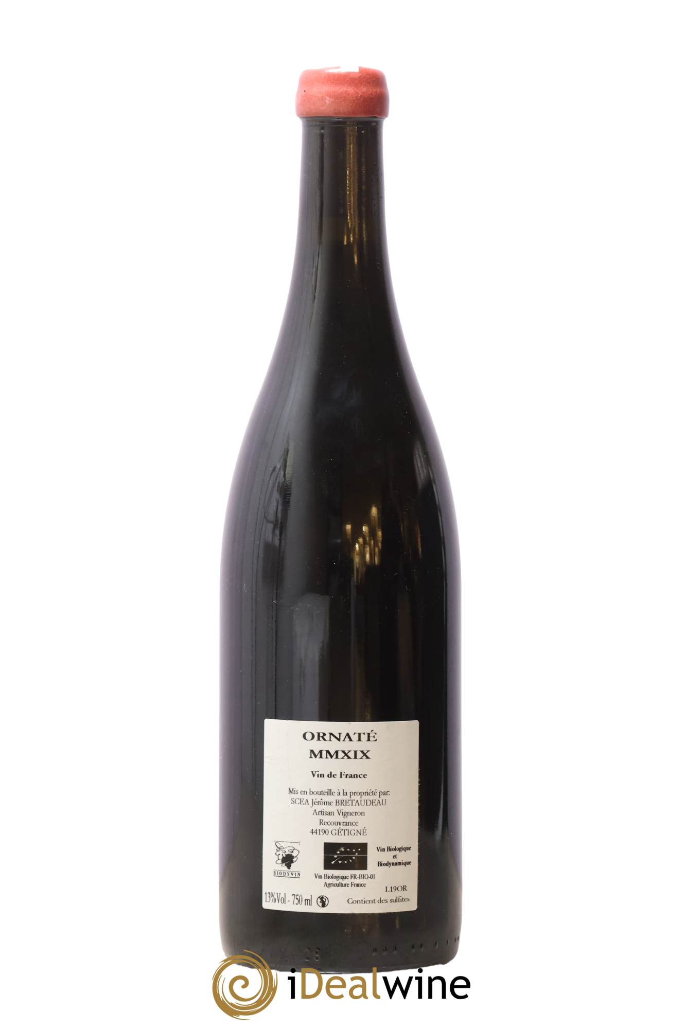 Vin de France Merlot Ornaté Jérôme Bretaudeau - Domaine de Bellevue 2019 - Posten von 1 Flasche - 1