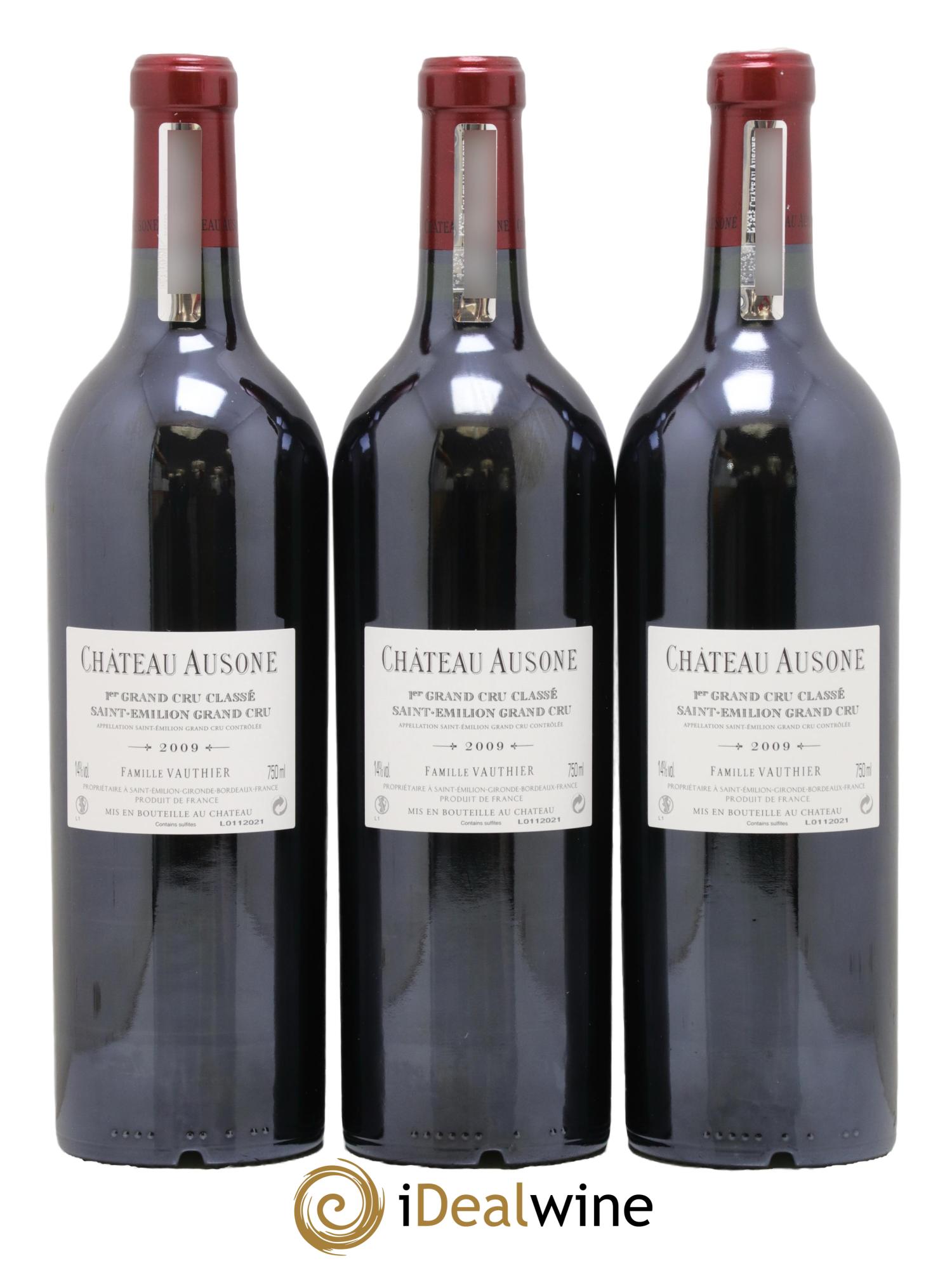 Château Ausone 1er Grand Cru Classé A 2009 - Lotto di 3 bottiglie - 1