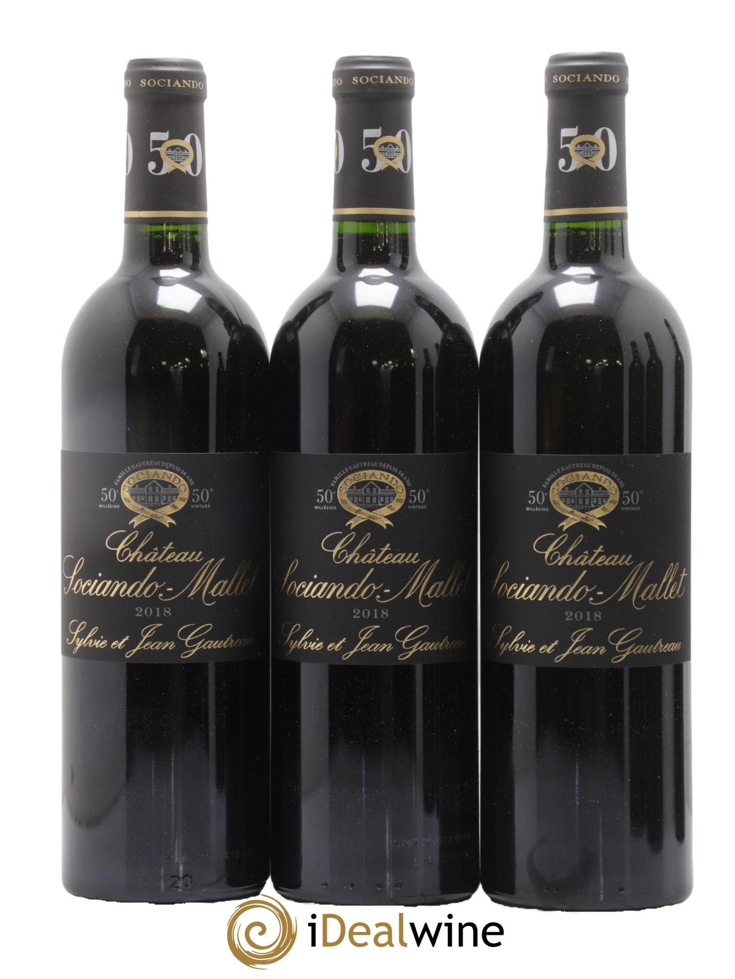 Château Sociando Mallet 2018 - Lotto di 6 bottiglie - 1