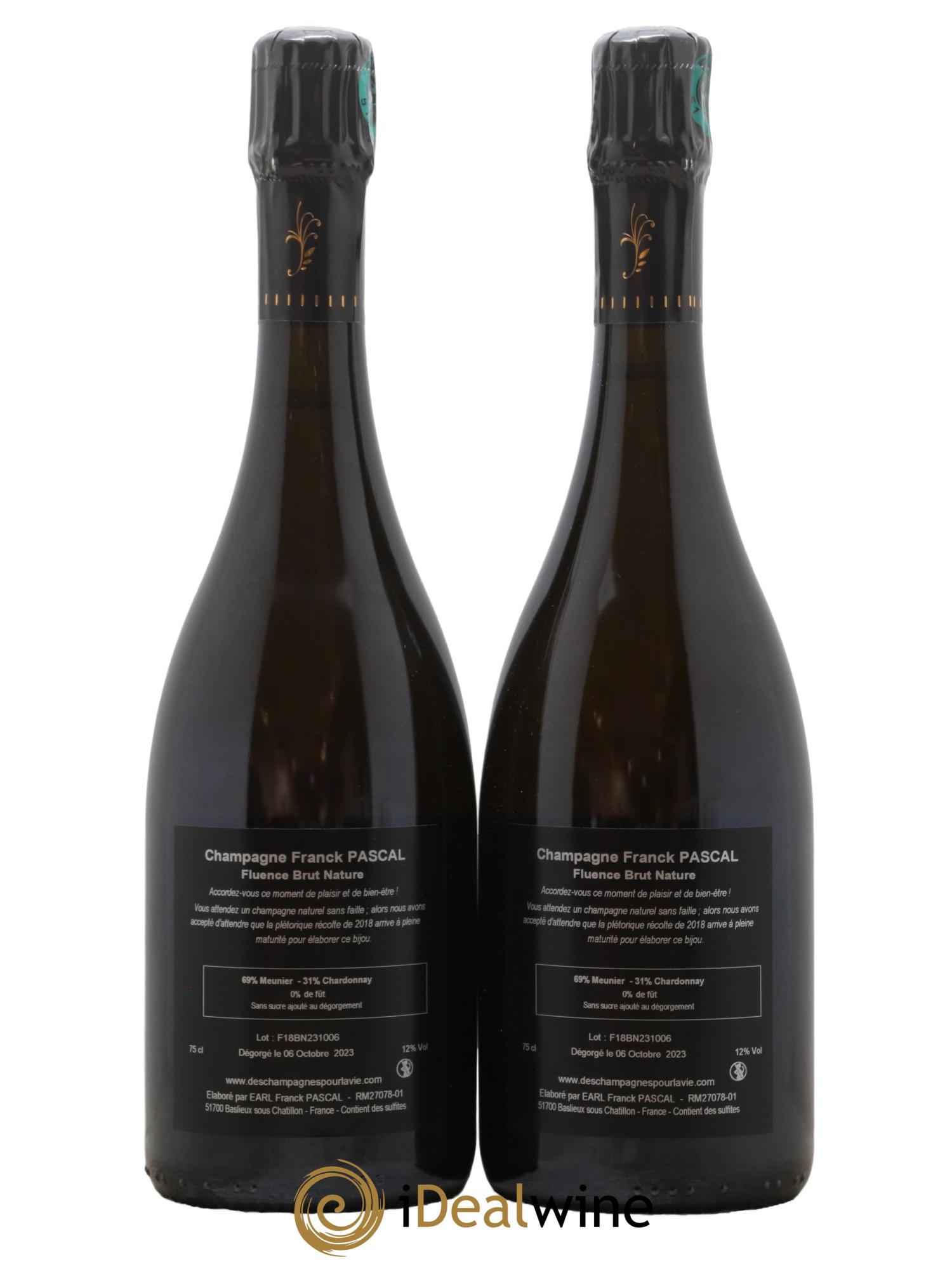 Fluence Brut Nature Franck Pascal 2018 - Lotto di 2 bottiglie - 1