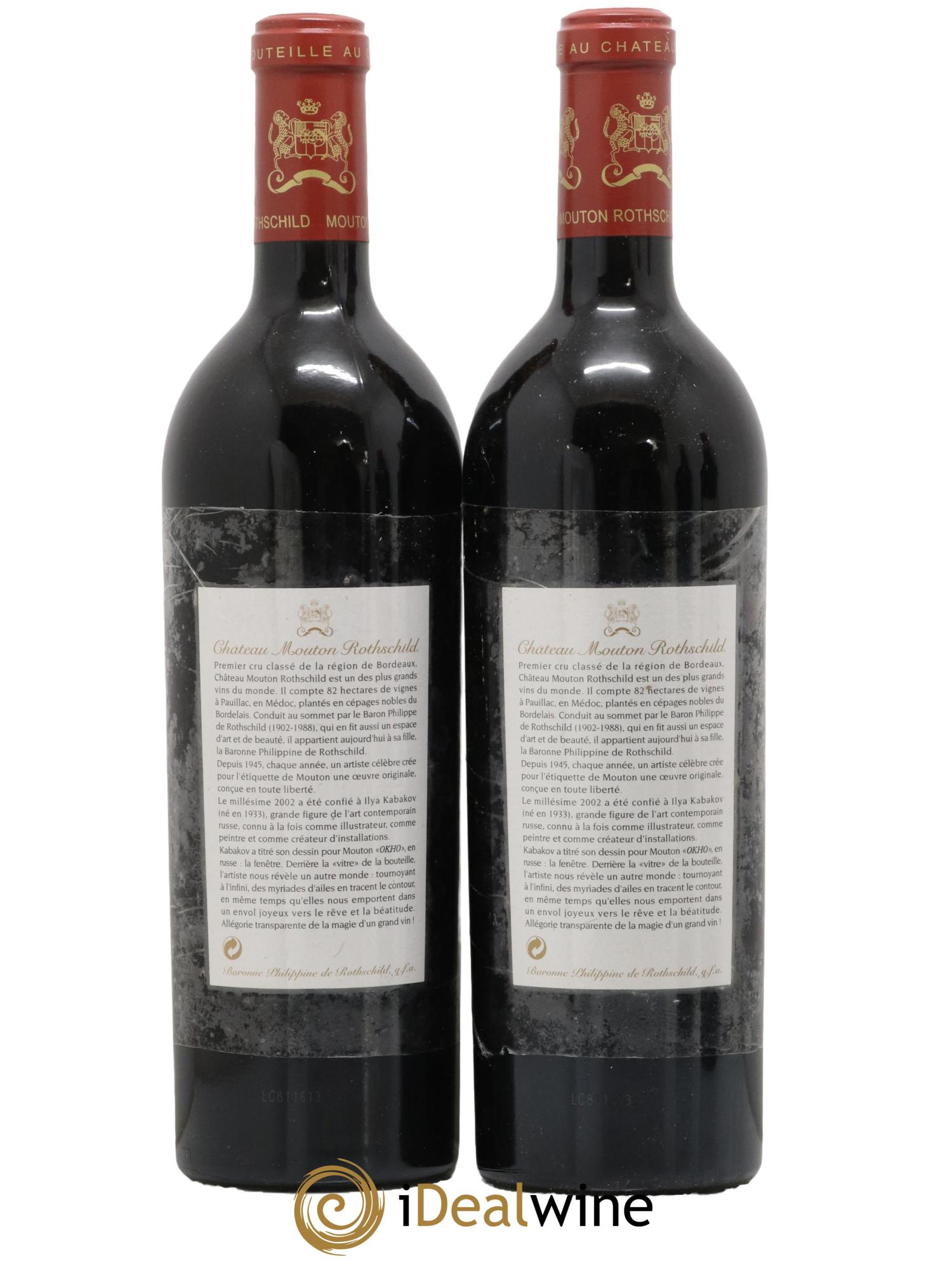 Caisse Primeurs 2 Haut Brion 2 Latour 2 Petrus 2 Lafitte 2 Margaux 2 Mouton 2002 - Lot of 12 bottles - 7