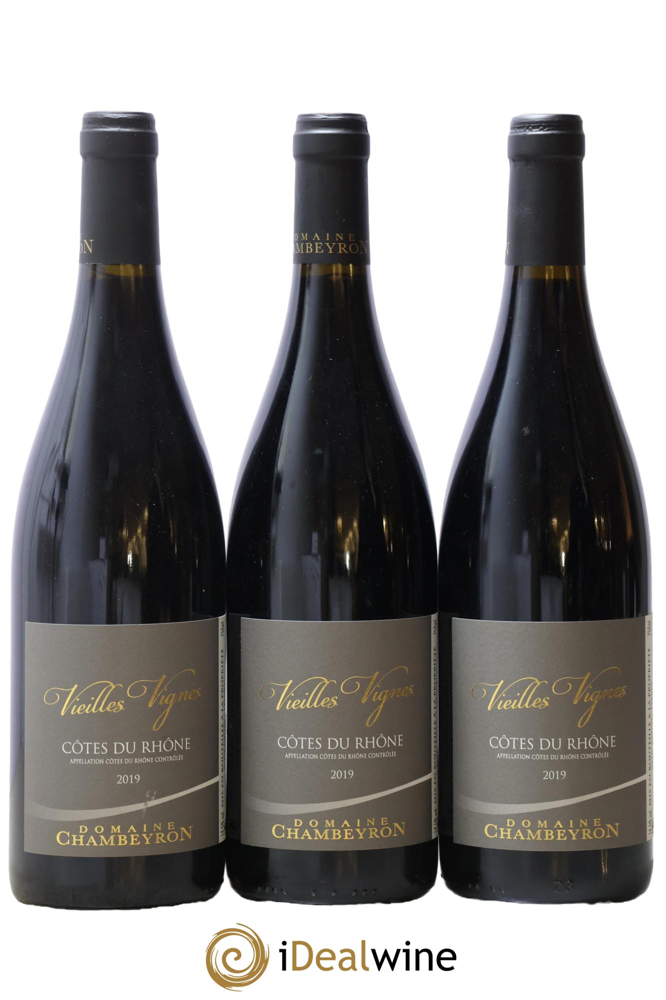 Côtes-du-Rhône Vieilles Vignes Domaine Chambeyron 2019 - Lot de 3 bouteilles - 0