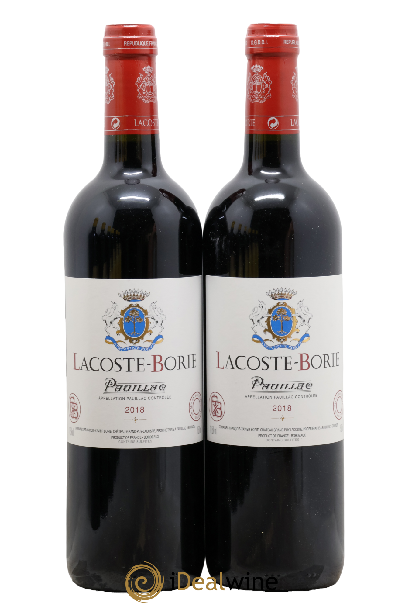 Lacoste Borie 2018 - Lot of 2 bottles - 0